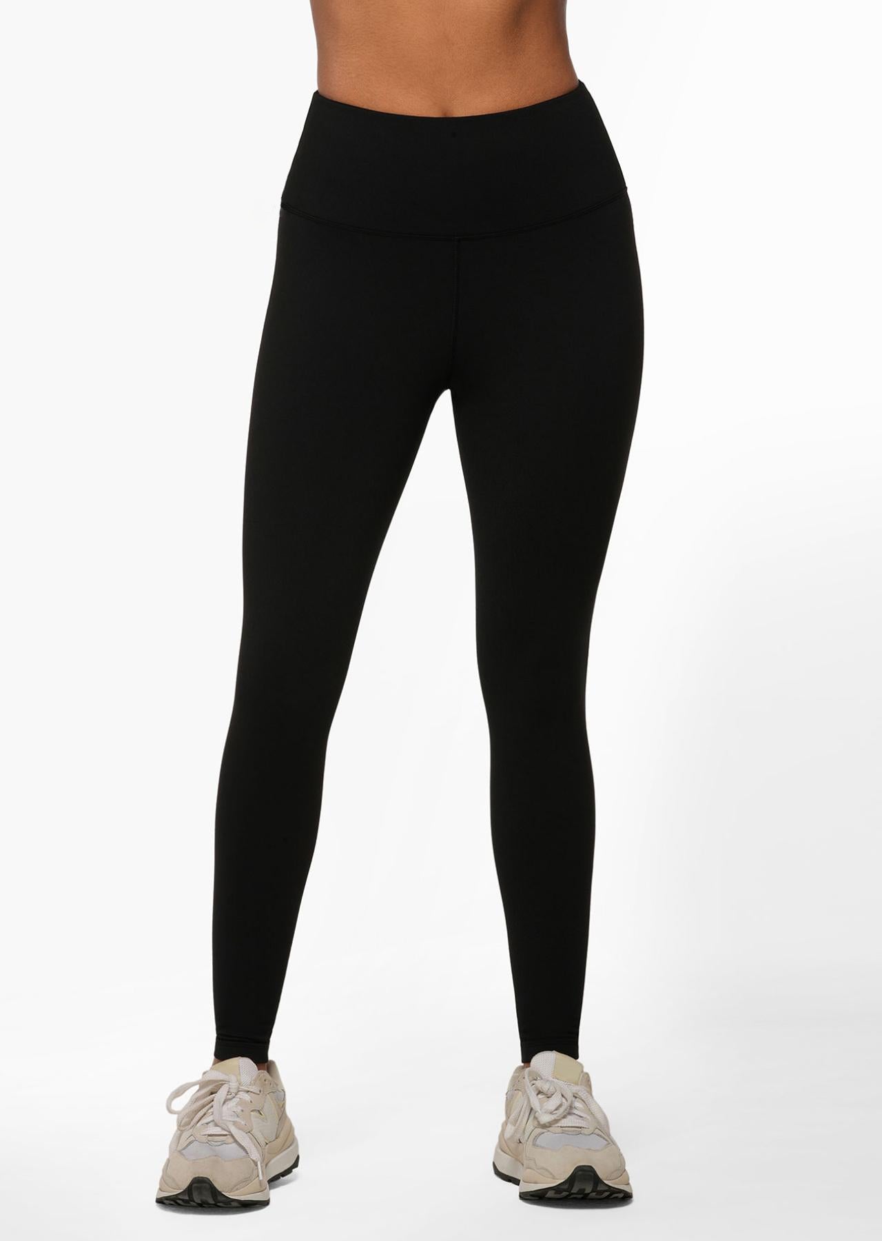 Lorna Jane Lotus Thermal No Chafe Full Length Leggings - Black