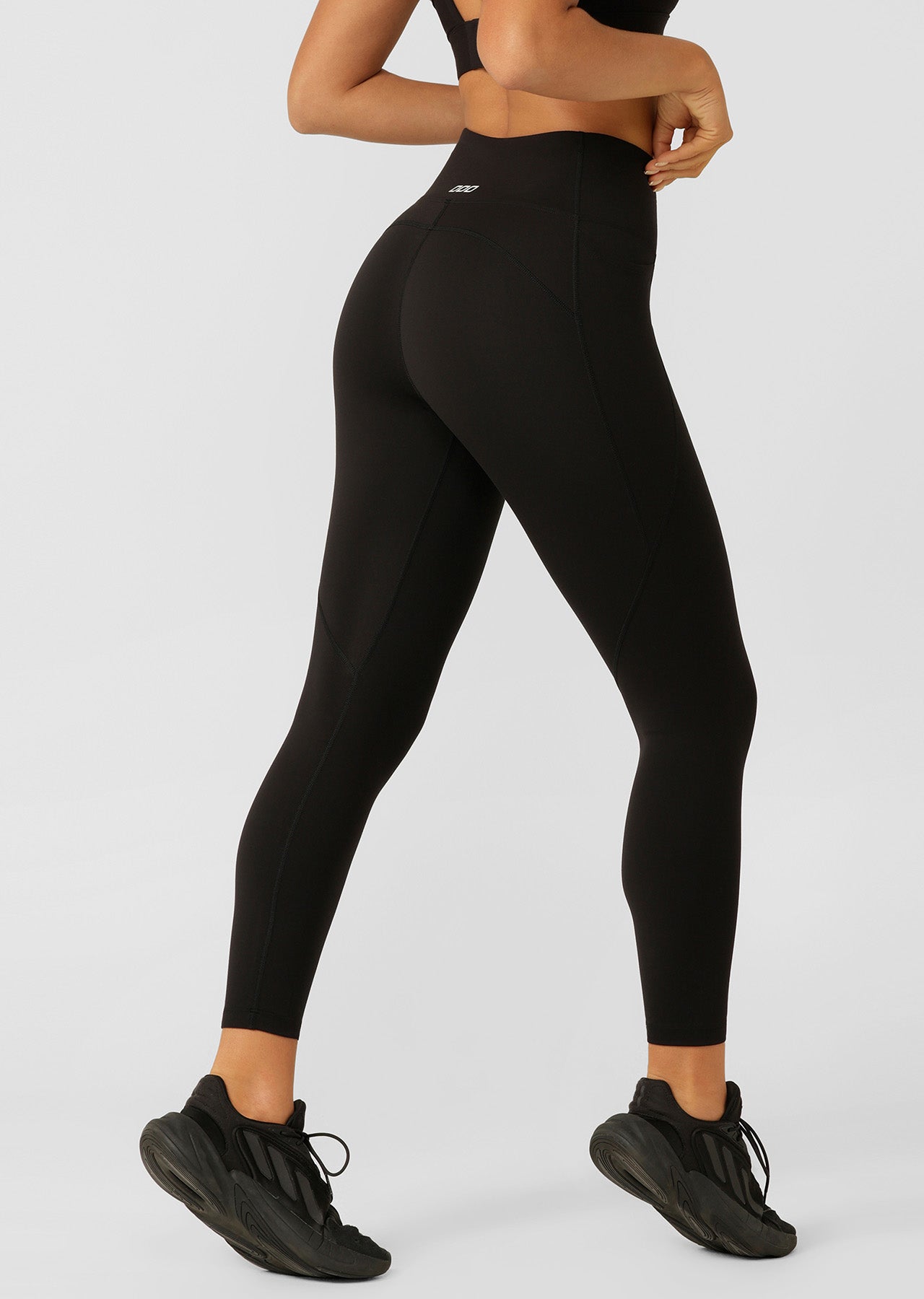 Lorna Jane Amy Thermal Phone Pocket Full Length Leggings - Black