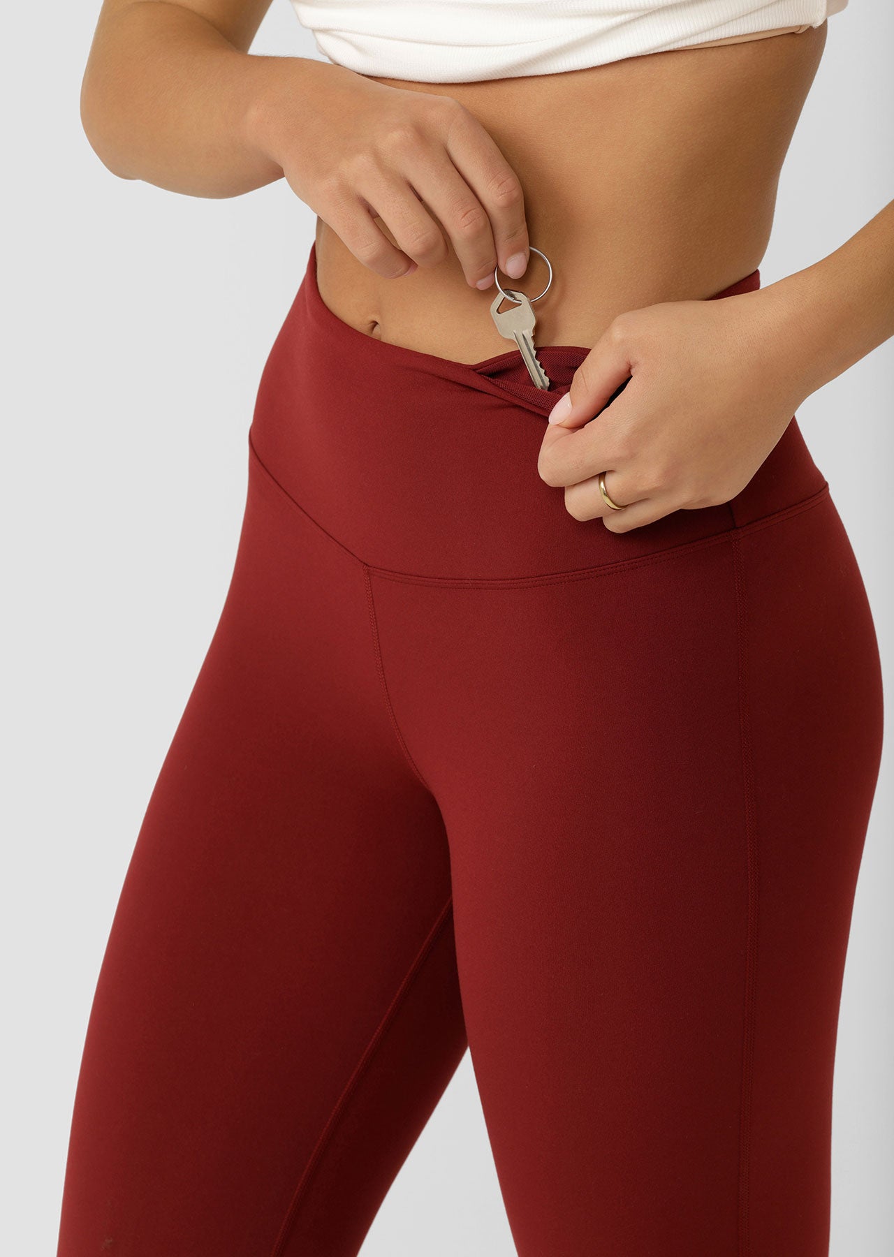 Lorna Jane Lotus Flared Leggings - Sepia