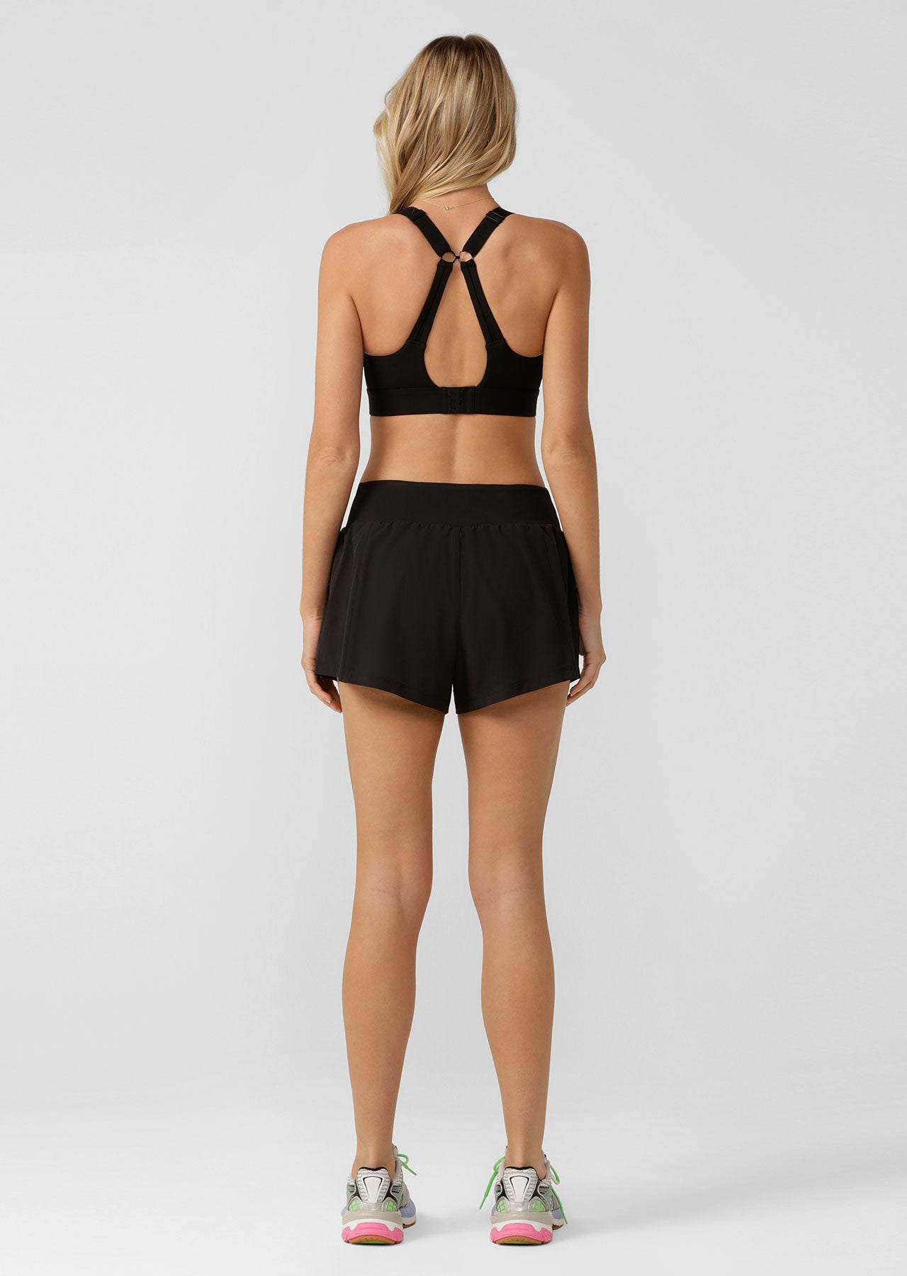 Lorna Jane Amy Stretch & Stride Pocket Run Short - Black