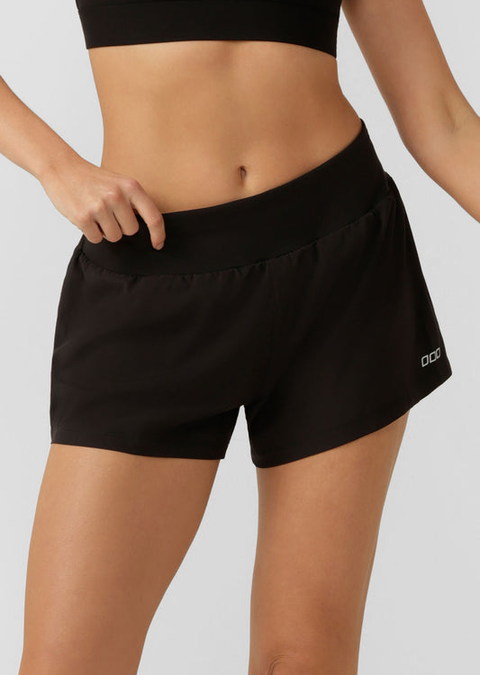 Lorna Jane Amy Stretch & Stride Pocket Run Shorts - Black