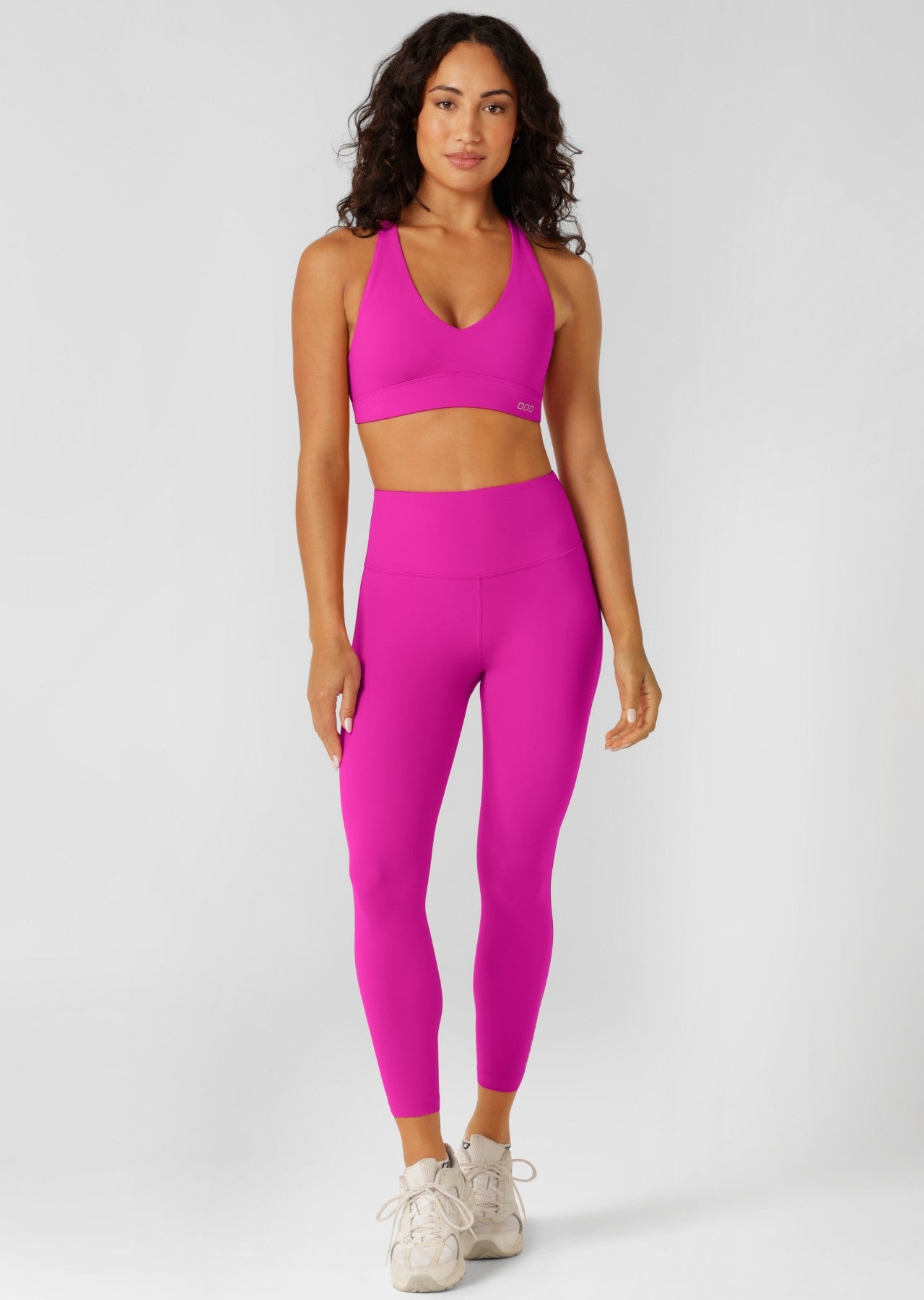 Lorna Jane Lotus No Chafe Phone Pocket Ankle Biter Leggings - Electric Pink