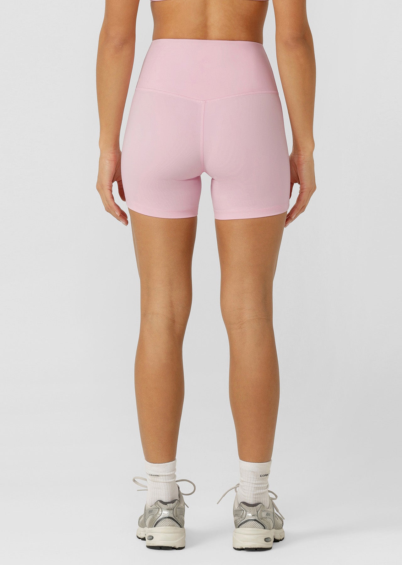 Lorna Jane Lotus No Chafe Phone Pocket 12cm Bike Shorts - Sweet Pink
