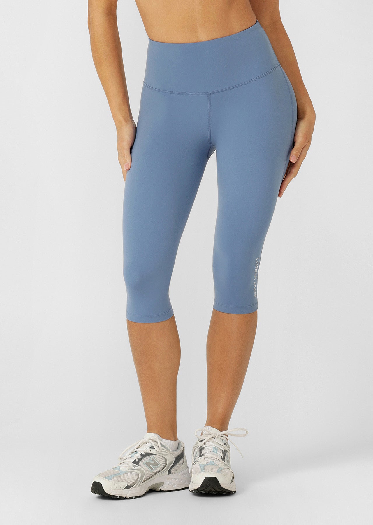 Lorna Jane Lotus No Chafe Phone Pocket 3/4 Leggings - Moonlight Blue
