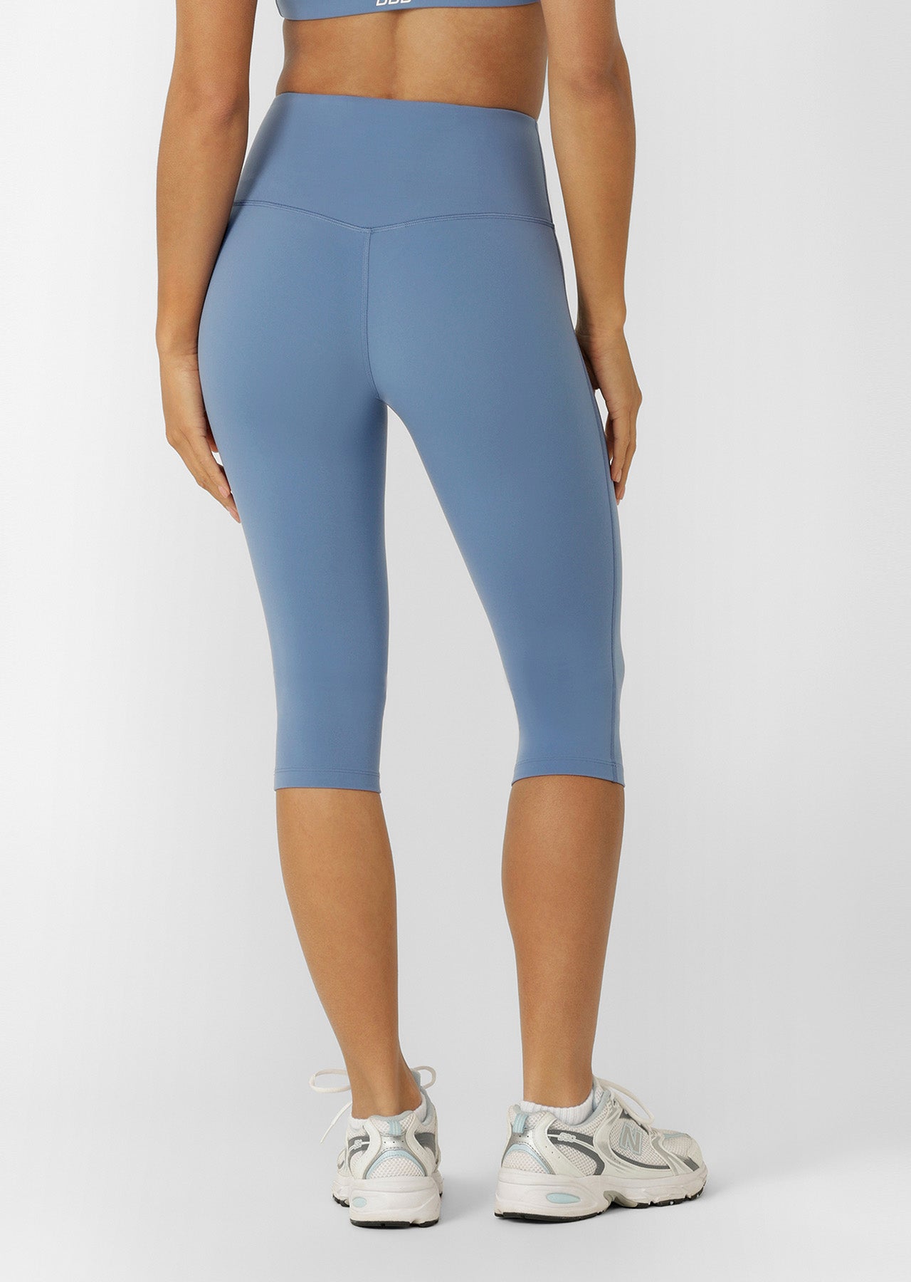 Lorna Jane Lotus No Chafe Phone Pocket 3/4 Leggings - Moonlight Blue