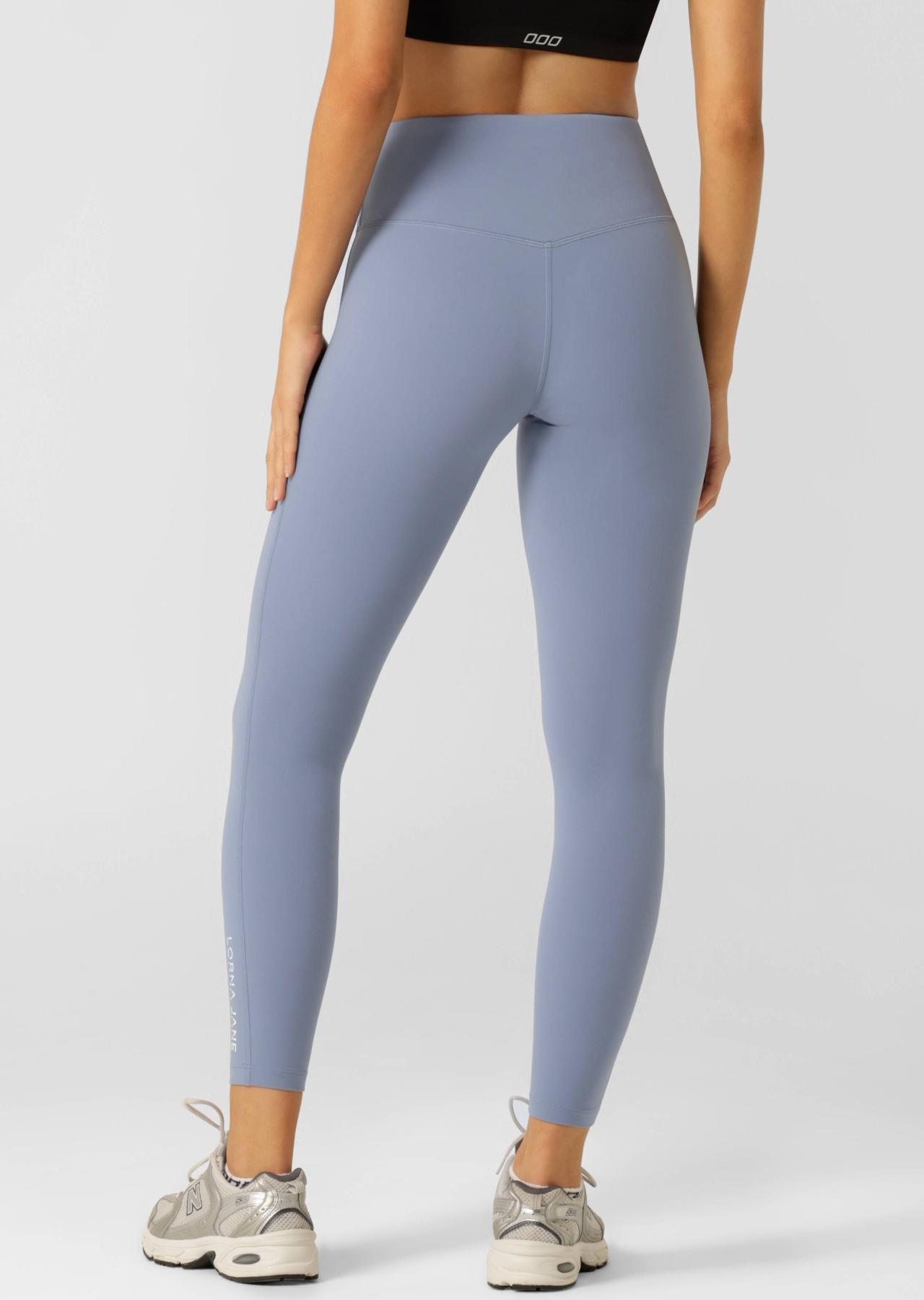 Lorna Jane Lotus No Chafe Phone Pocket Full Length Leggings - Gravity Grey