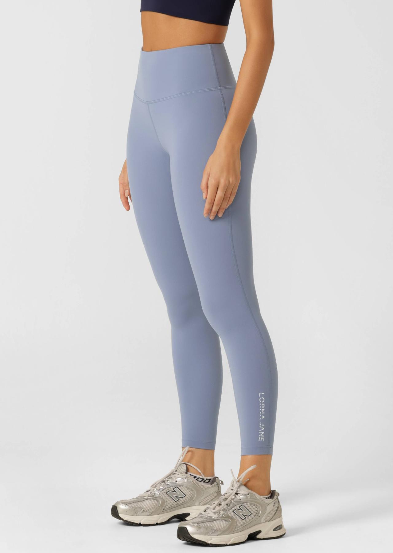 Lorna Jane Lotus No Chafe Phone Pocket Full Length Leggings - Gravity Grey