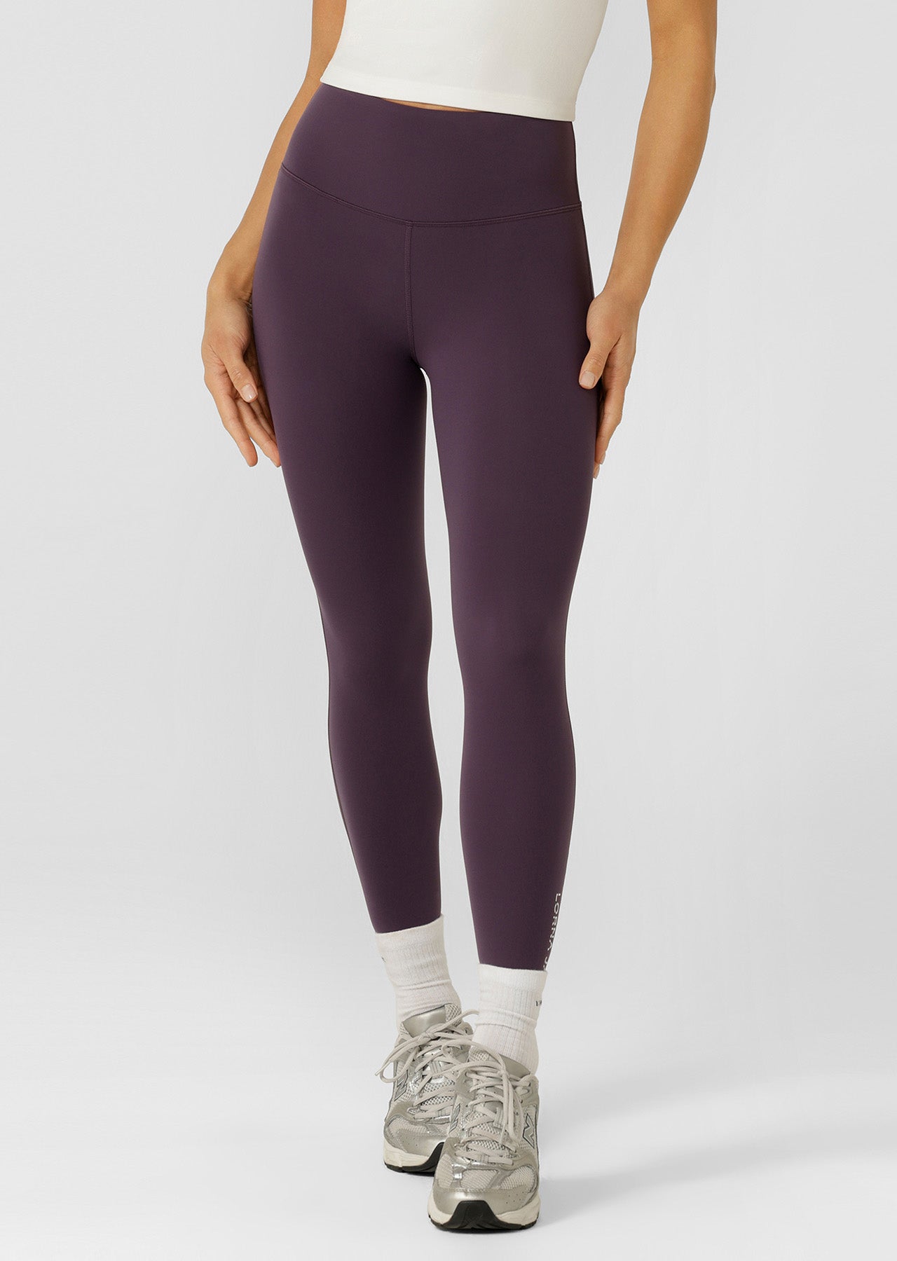Lorna Jane Lotus No Chafe Phone Pocket Full Length Leggings - Midnight Plum
