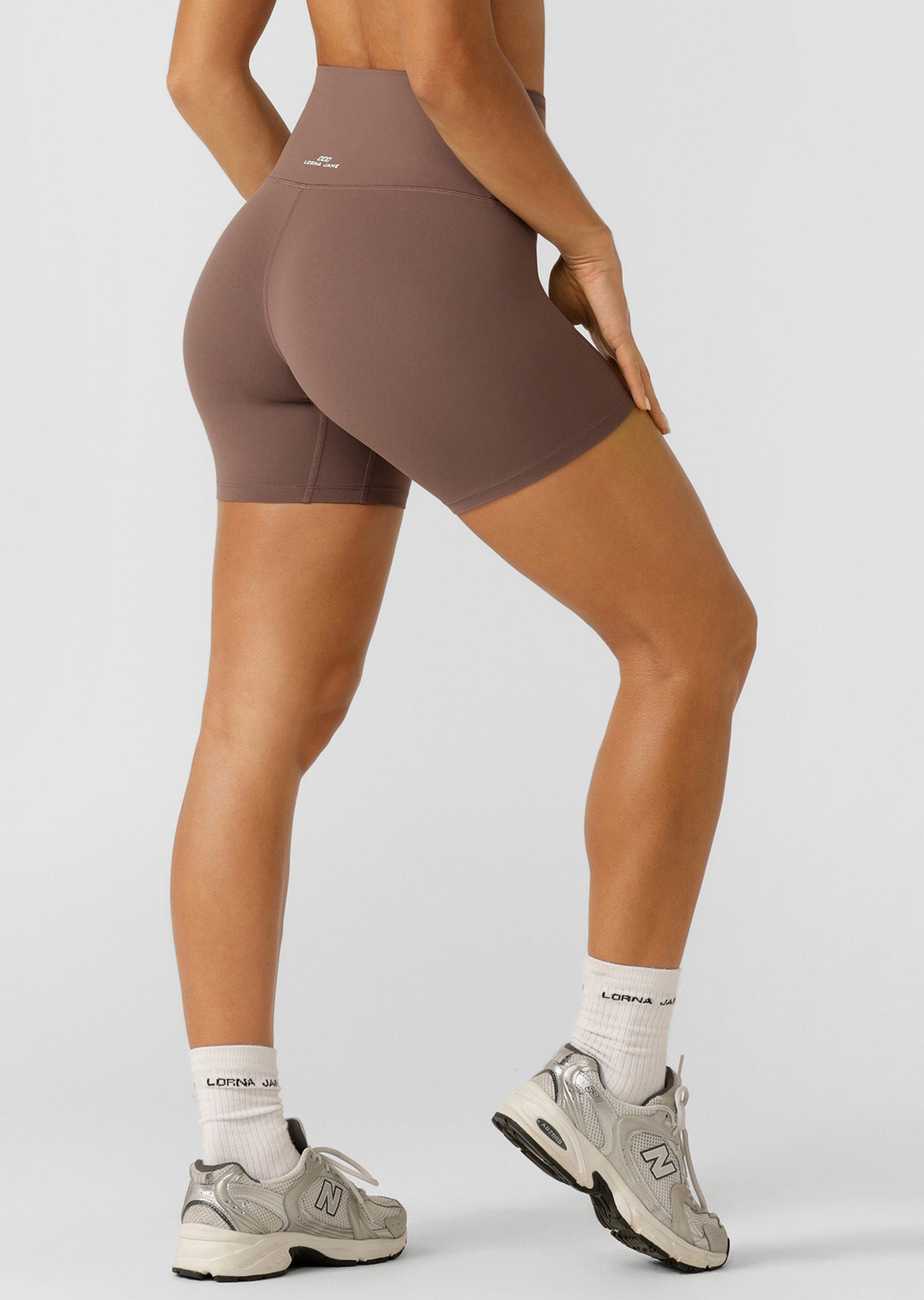 Lorna Jane Liberty 14cm Bike Shorts - Stone