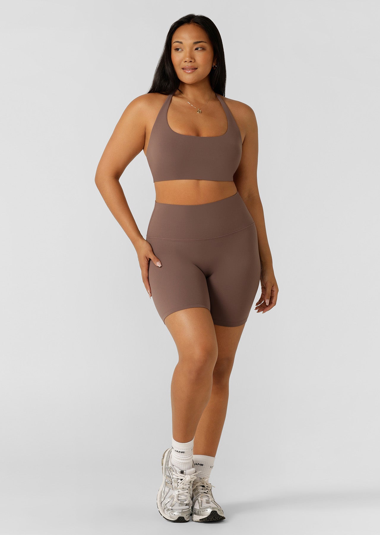 Lorna Jane Liberty 14cm Bike Shorts - Stone