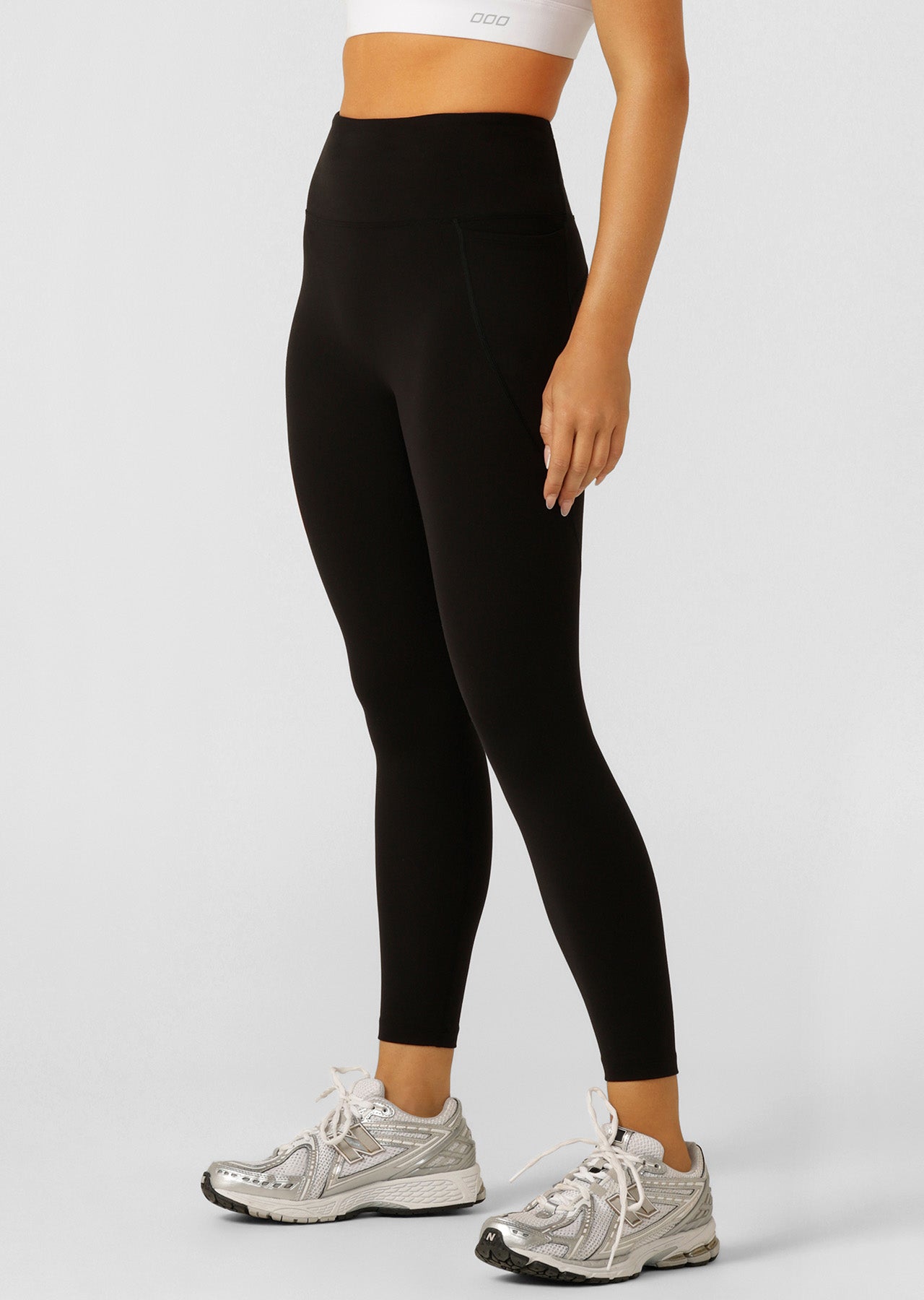 Lorna Jane Amy No Ride Phone Pocket Ankle Biter Leggings - Recycled Black