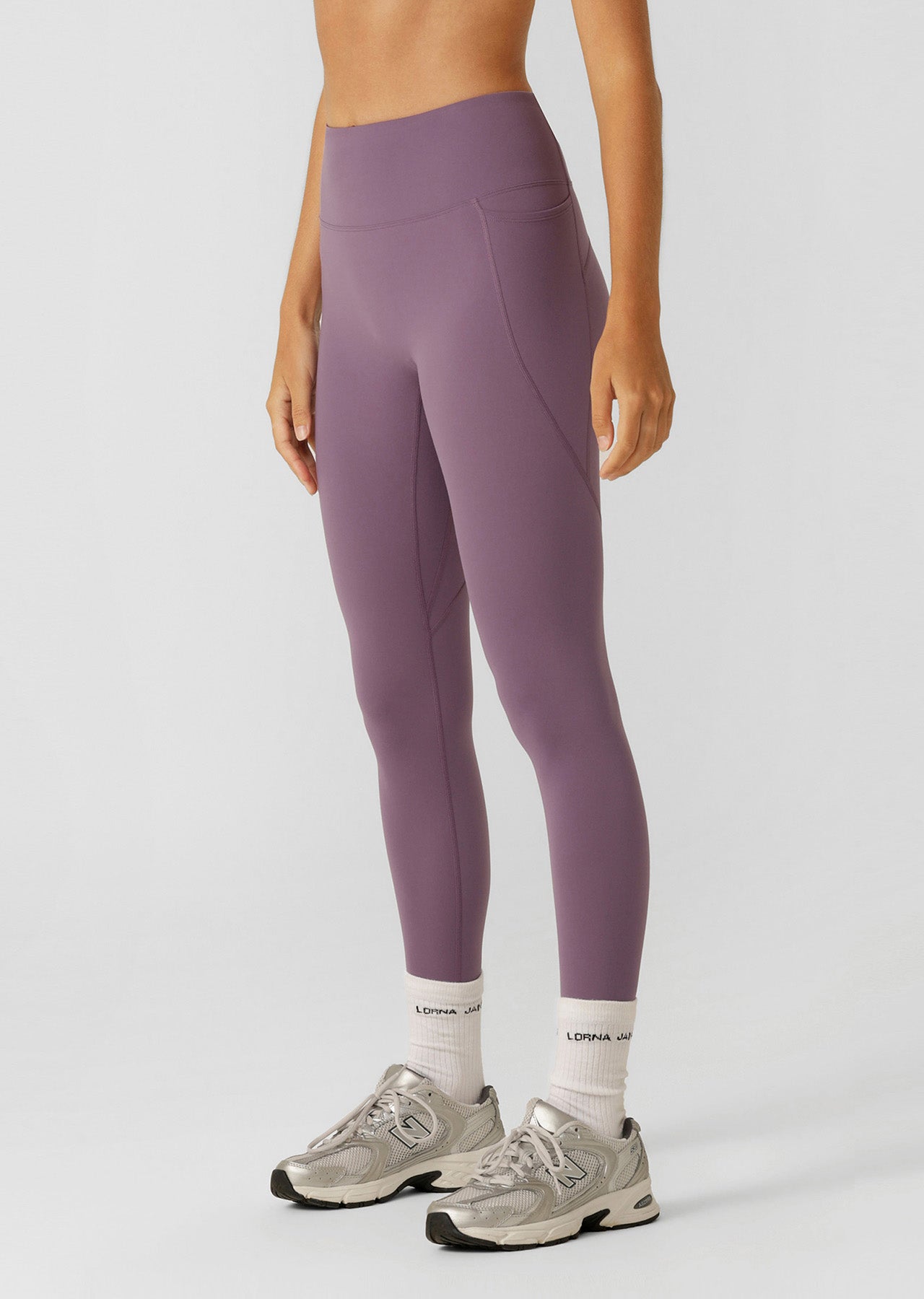 Lorna Jane Amy No Ride Phone Pocket Ankle Biter Leggings - Grape