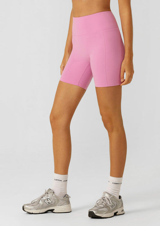 Lorna Jane Amy No Ride Phone Pocket 14cm Bike Shorts - Pink Mauve