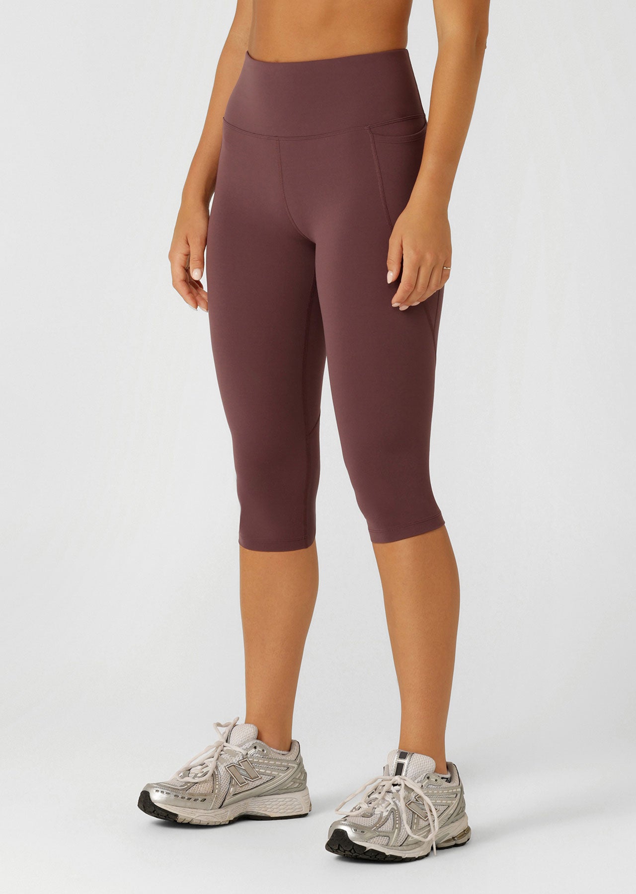 Lorna Jane Amy No Ride Phone Pocket 3/4 Leggings - Amethyst Shadow