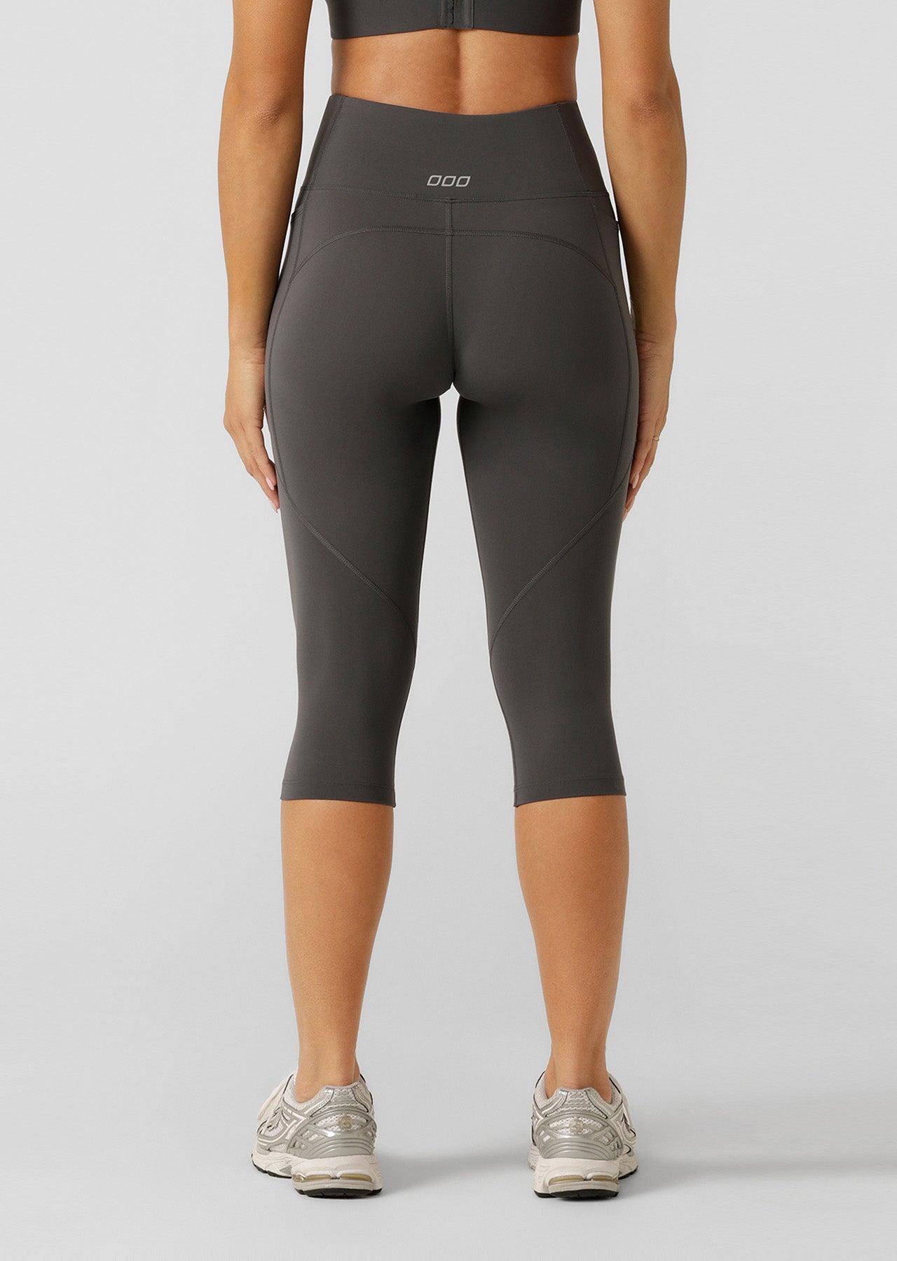 Lorna Jane Amy No Ride Phone Pocket 3/4 Leggings - Titanium