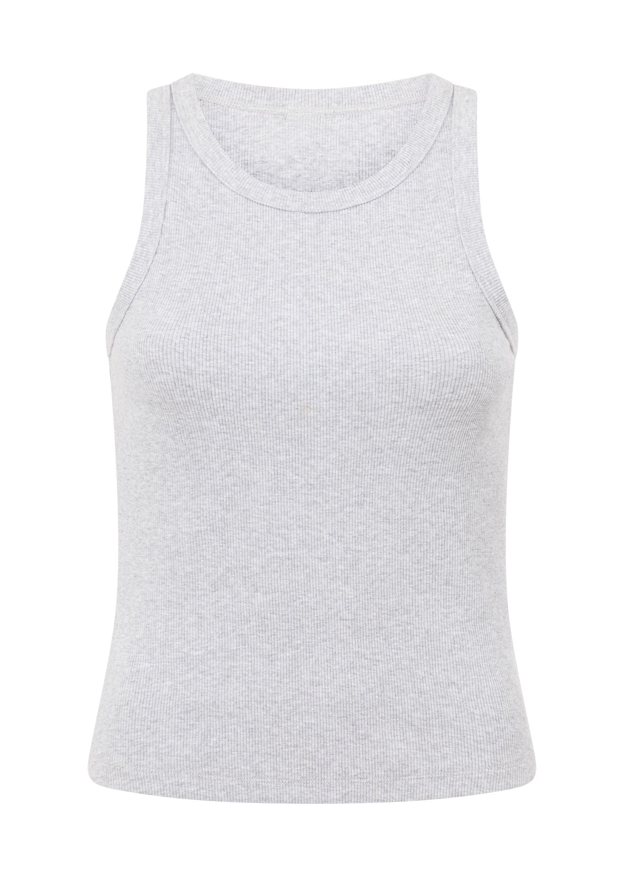 Lorna Jane LJ Basics Rib Tank - Light Grey Marl