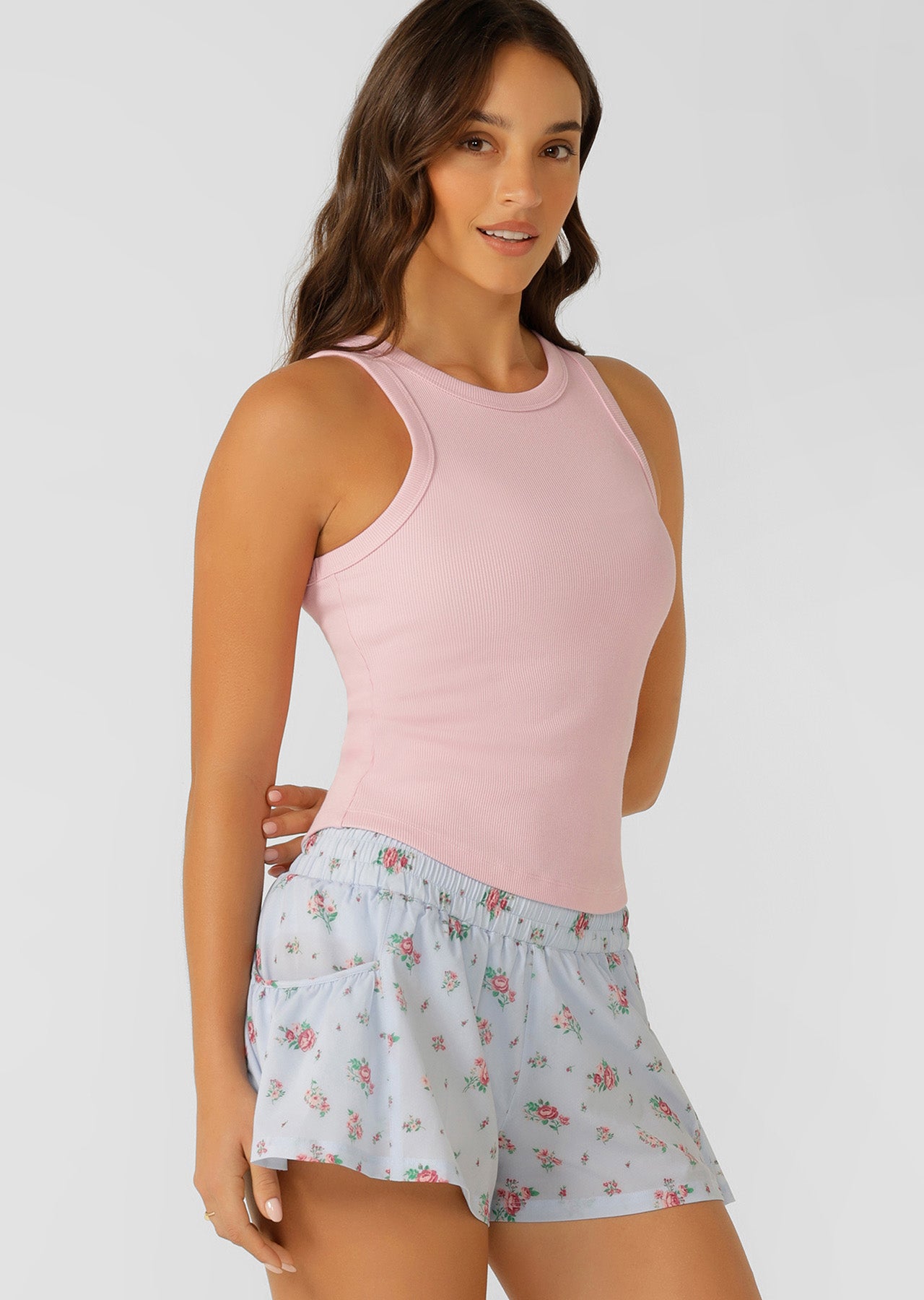 Lorna Jane LJ Basics Rib Tank - Sweet Pink
