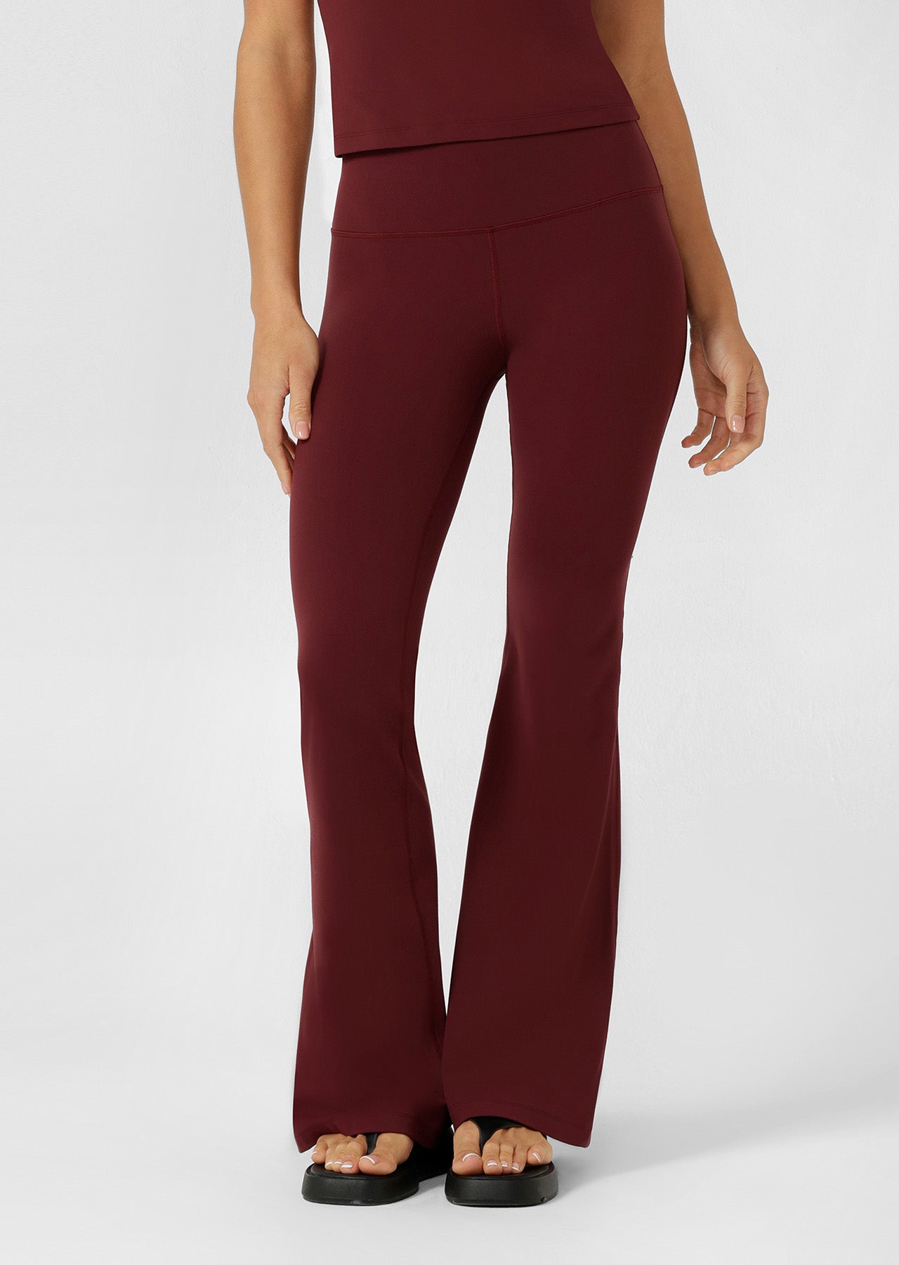 Lorna Jane Liberty Flared Leggings - Cranberry