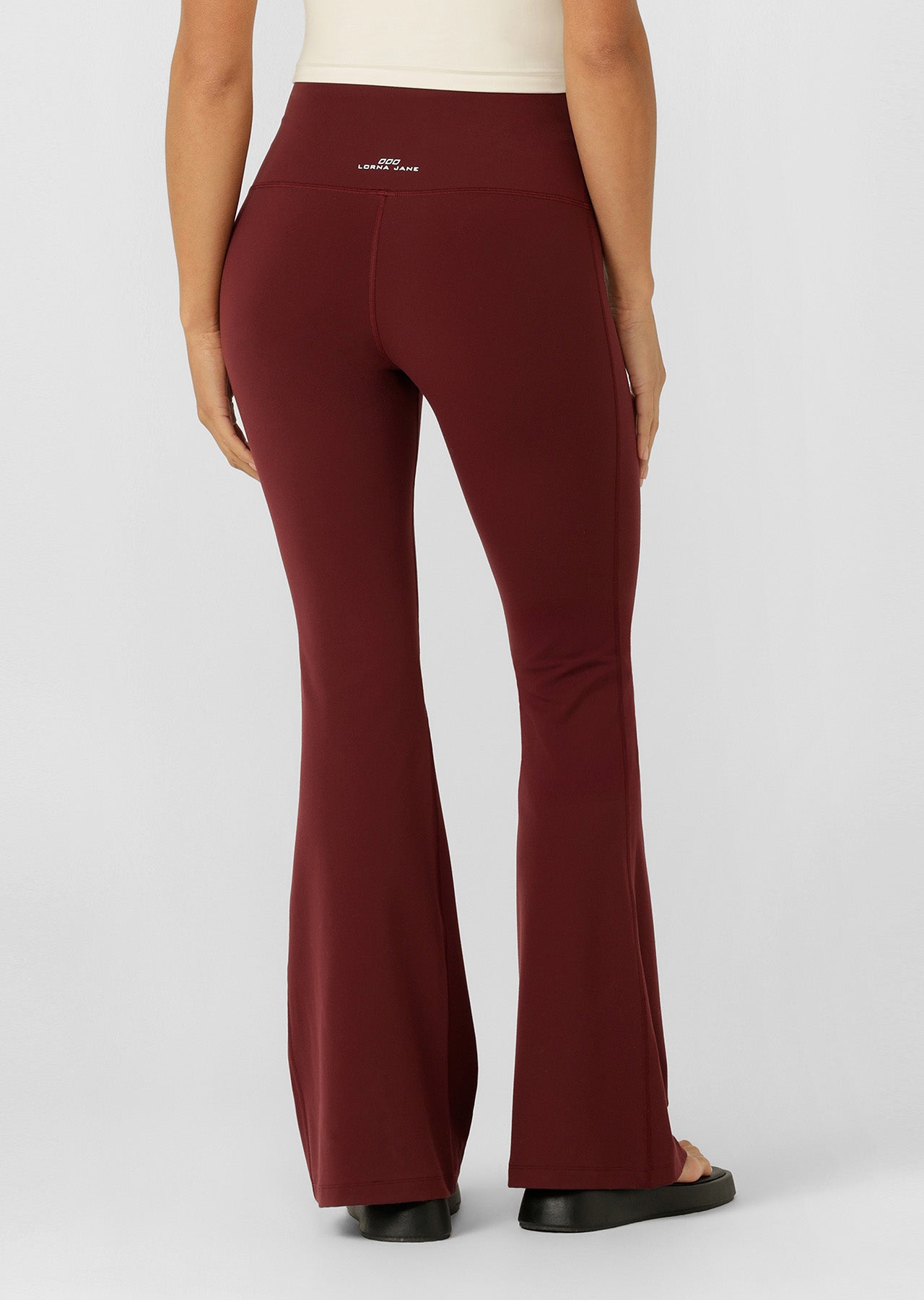 Lorna Jane Liberty Flared Leggings - Cranberry