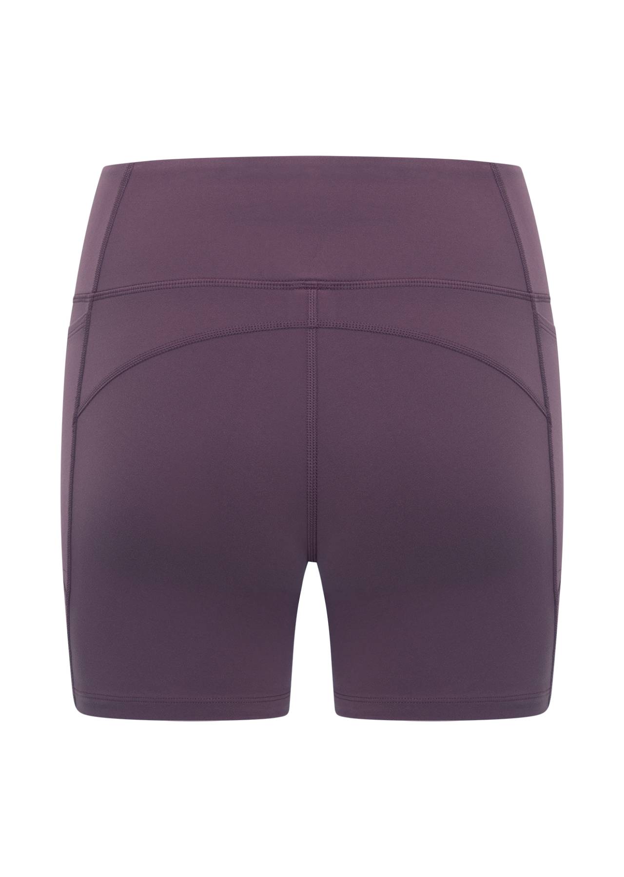 Lorna Jane Amy No Chafe Phone Pocket 14cm Bike Shorts - Midnight Plum