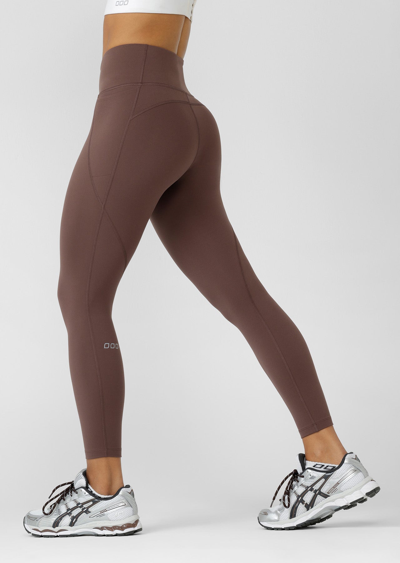 Lorna Jane Amy No Chafe Phone Pocket Ankle Biter Leggings - Cinnamon