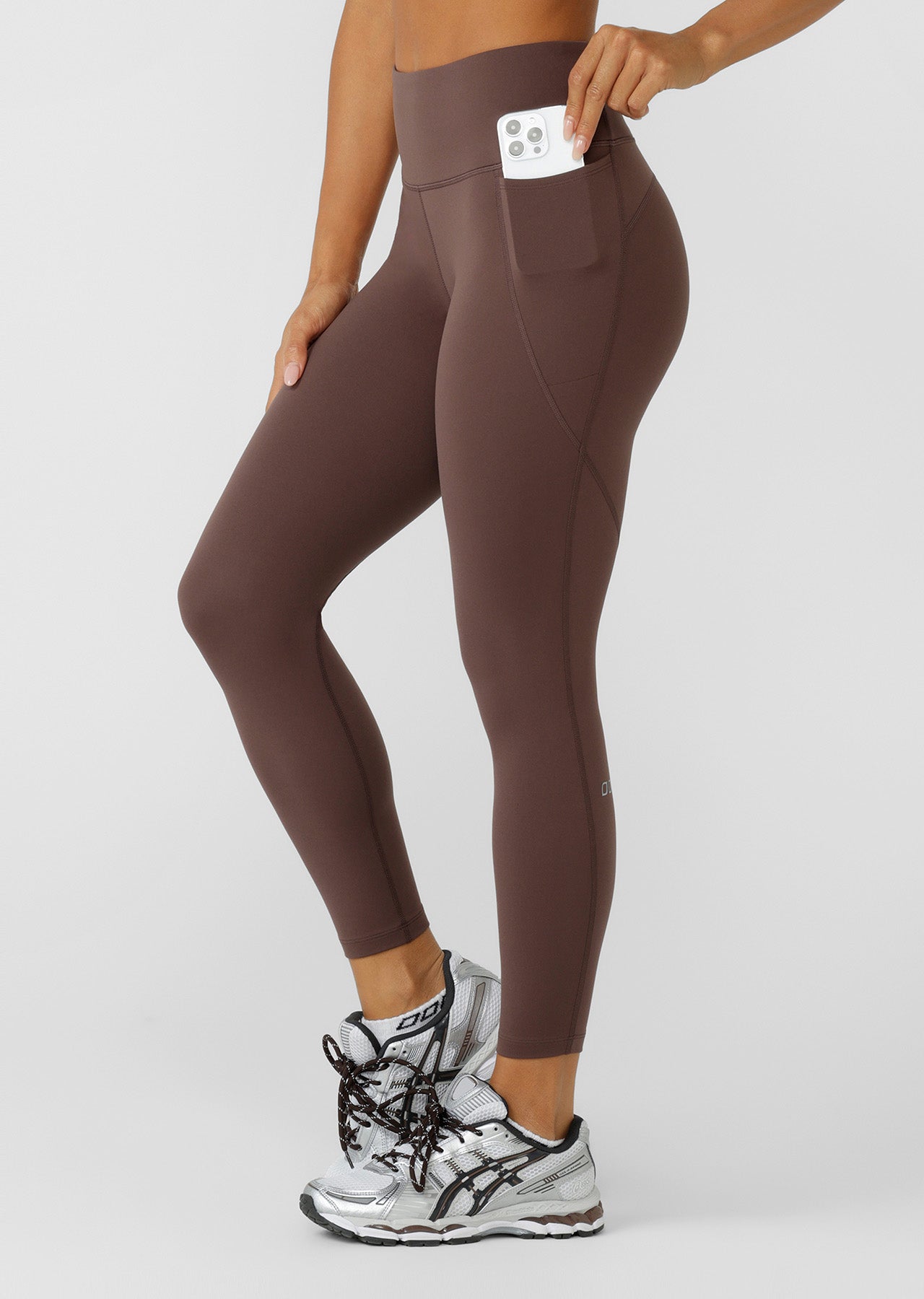 Lorna Jane Amy No Chafe Phone Pocket Ankle Biter Leggings - Cinnamon