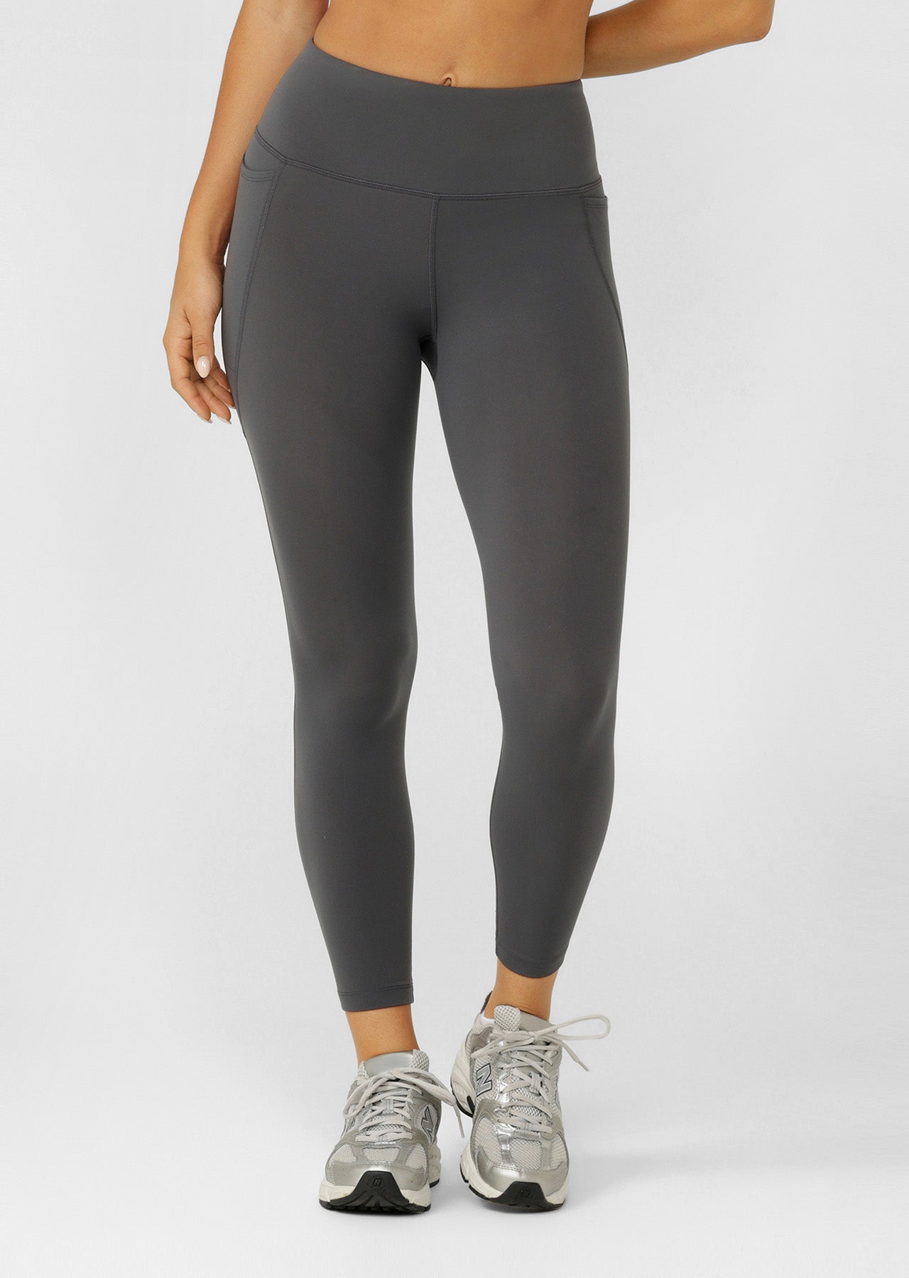 Lorna Jane Amy No Chafe Phone Pocket Ankle Biter Leggings - Titanium