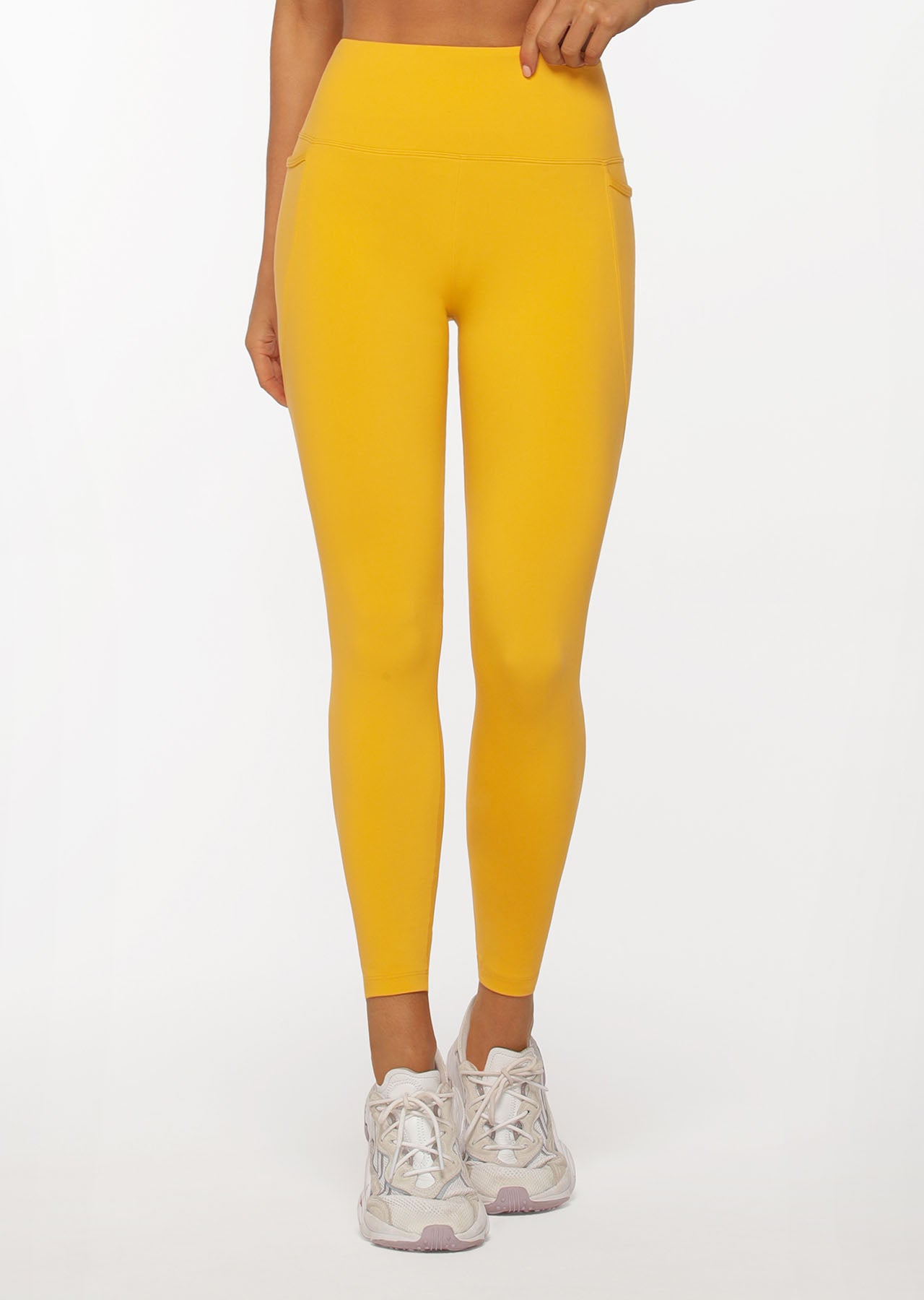 Lorna Jane Amy Phone Pocket Ankle Biter Leggings - Light Turmeric