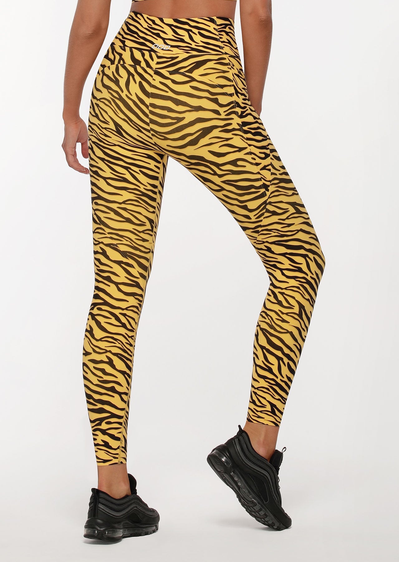 Lorna Jane Amy Phone Pocket Ankle Biter Leggings - High Voltage Zebra Print