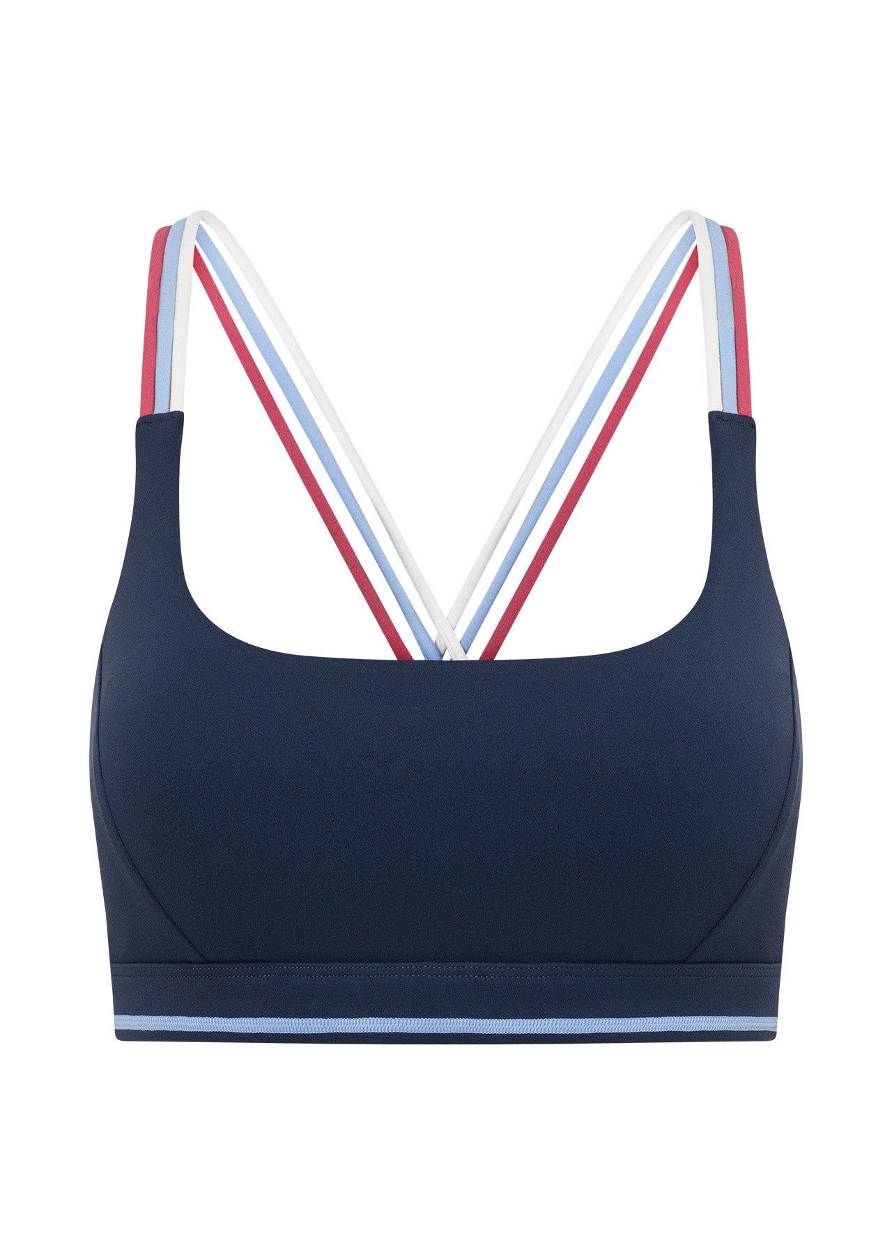 Lorna Jane Vibrant Glow Recycled Sports Bra - Platinum Navy