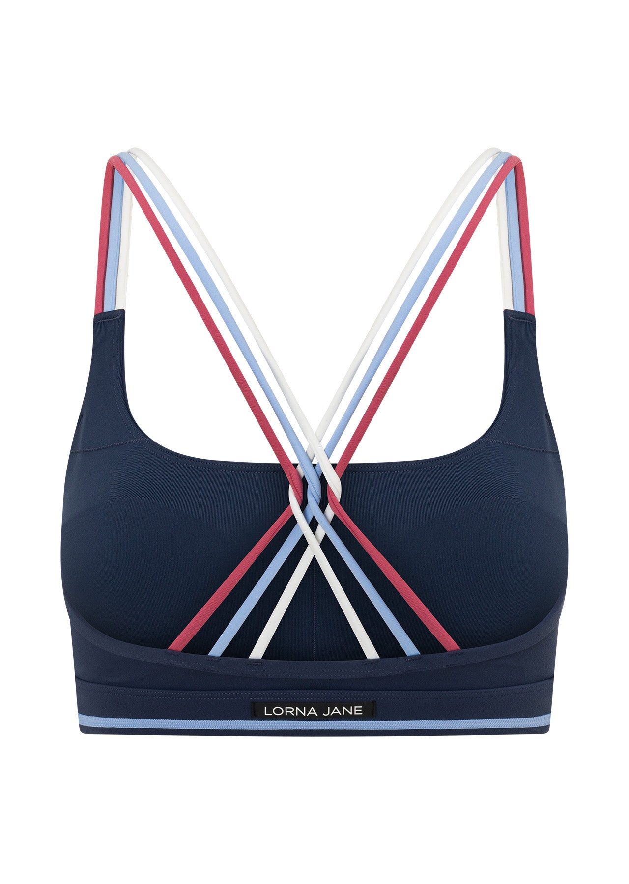 Lorna Jane Vibrant Glow Recycled Sports Bra - Platinum Navy