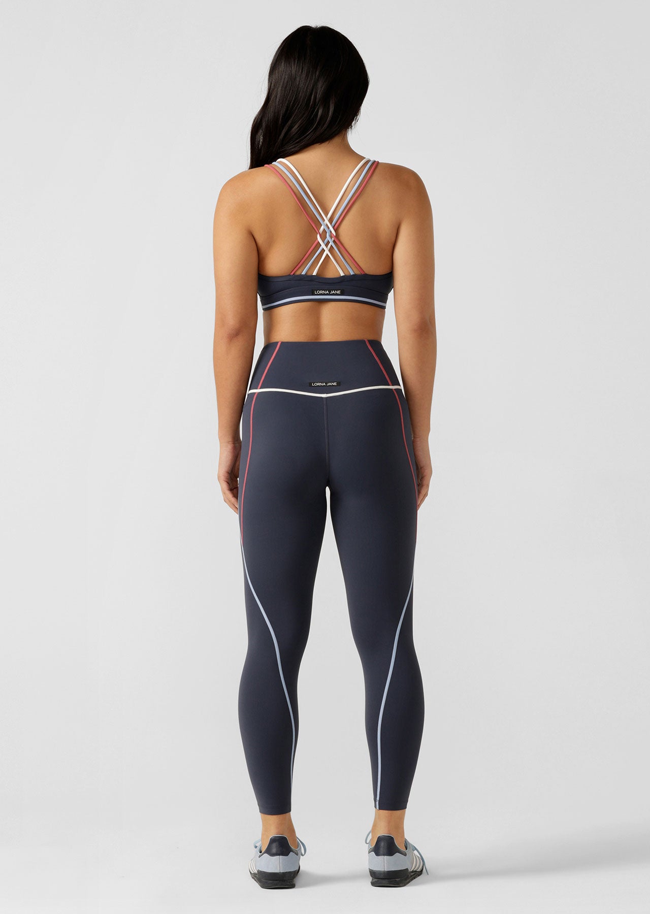 Lorna Jane Vibrant Glow Recycled No Chafe Pocket Ankle Biter Legging - Platinum Navy