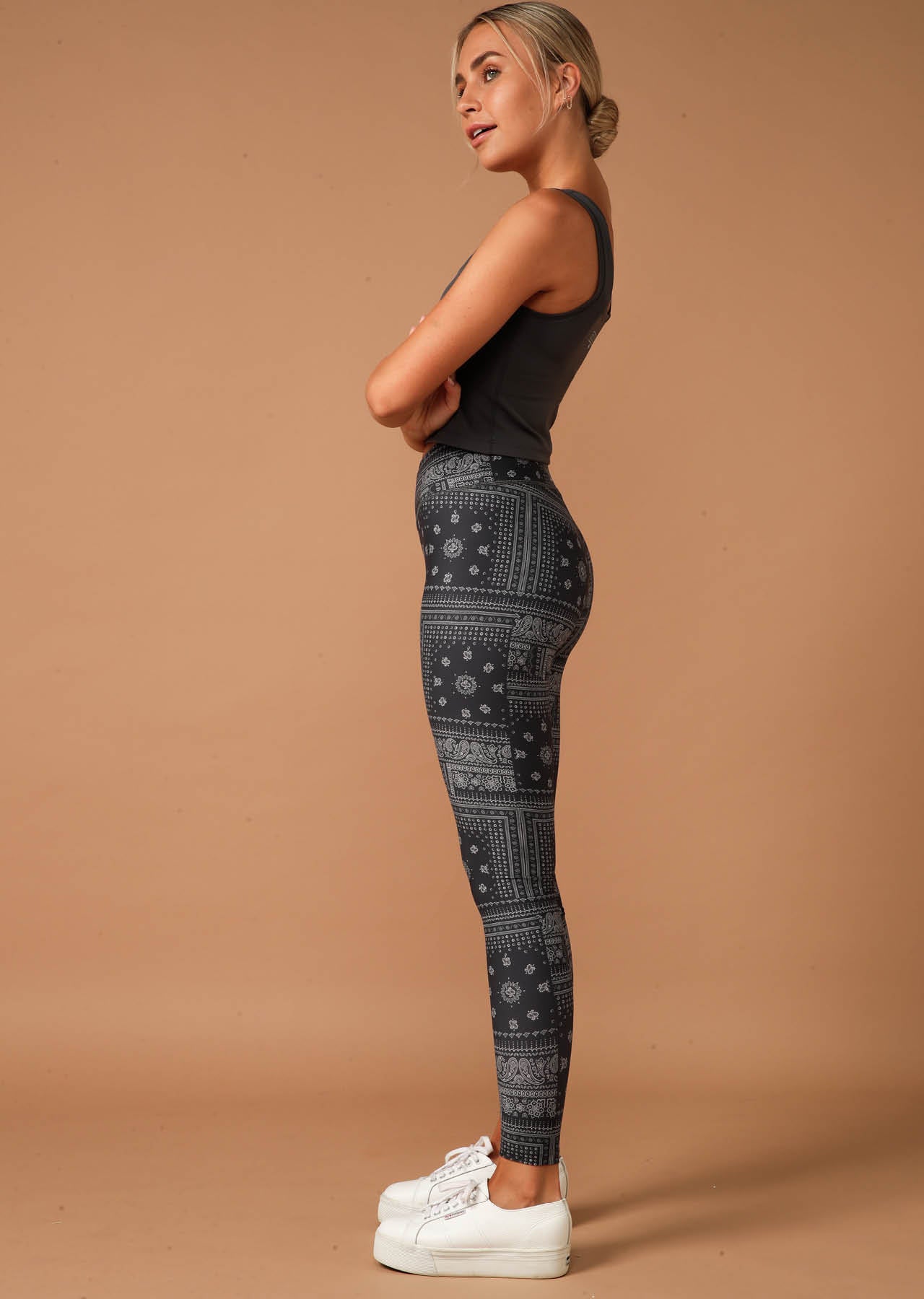 Lorna Jane Bandana Paisley Full Length Leggings - Bandana Paisley Print