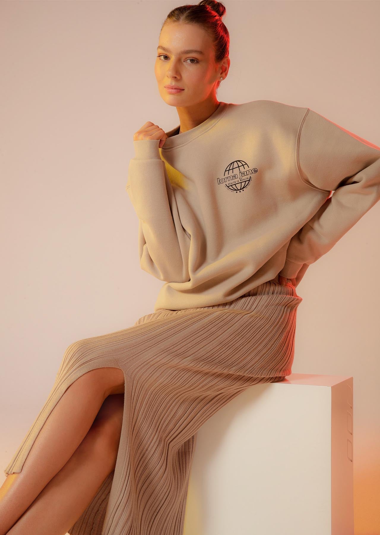 Lorna Jane Cosy Up Sweat - Off White