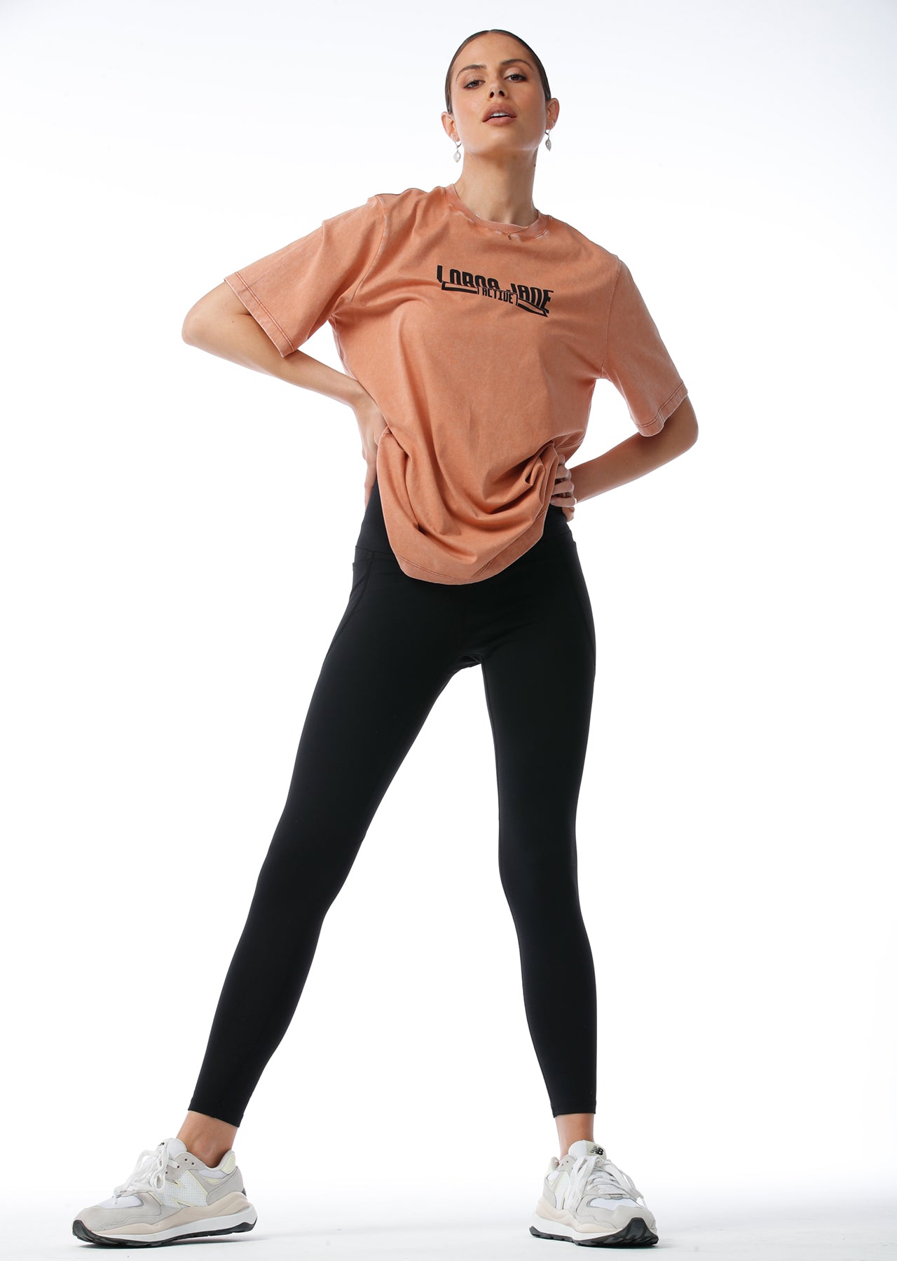Lorna Jane LJ Moto Washed Tee - Washed Sienna