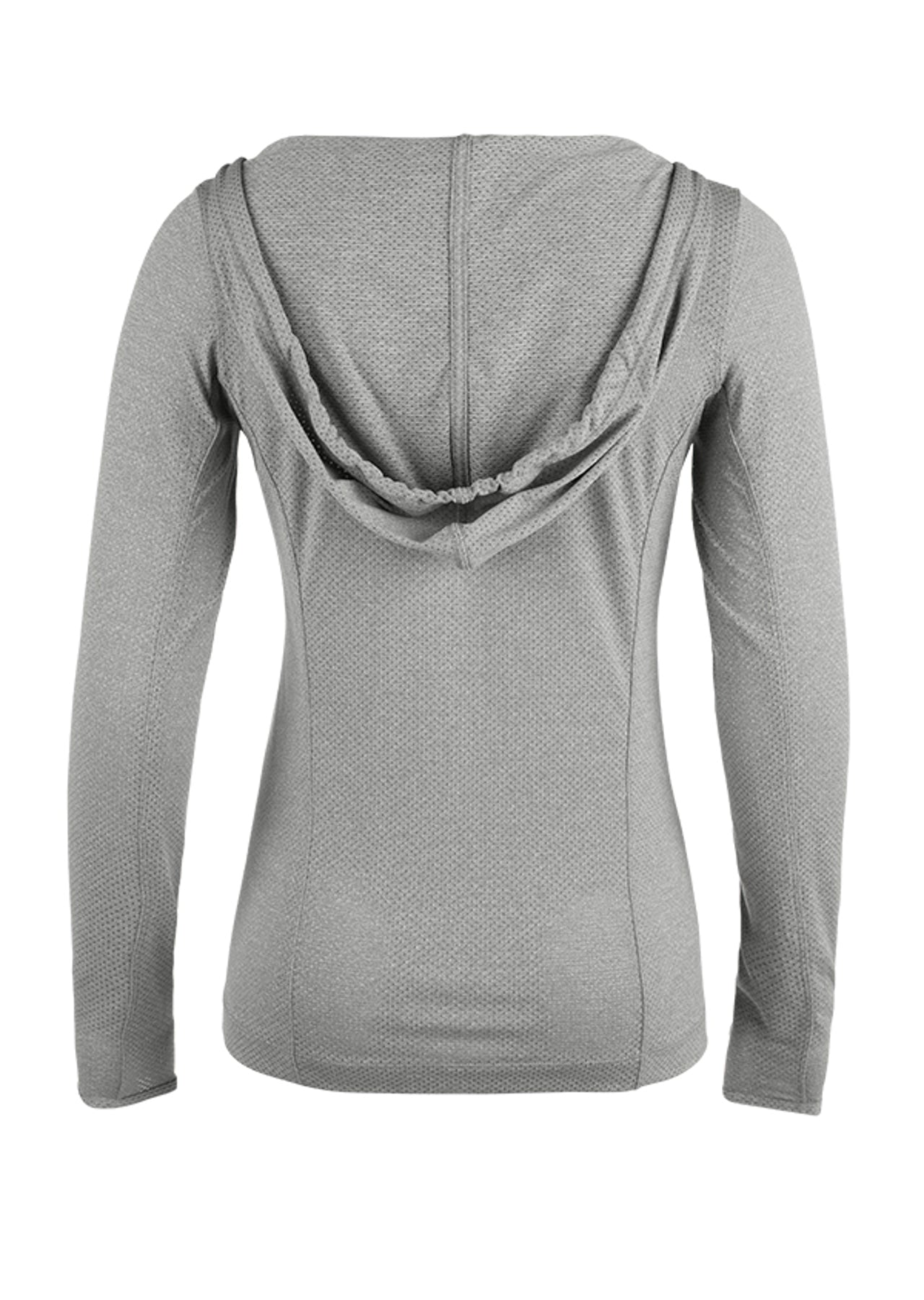 Lorna Jane Abbey Hooded Excel L/Slv Top - Grey Marl