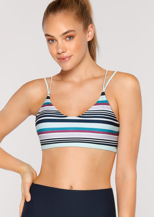Lorna Jane Acapulco Sports Bra - Acapulco Stripe