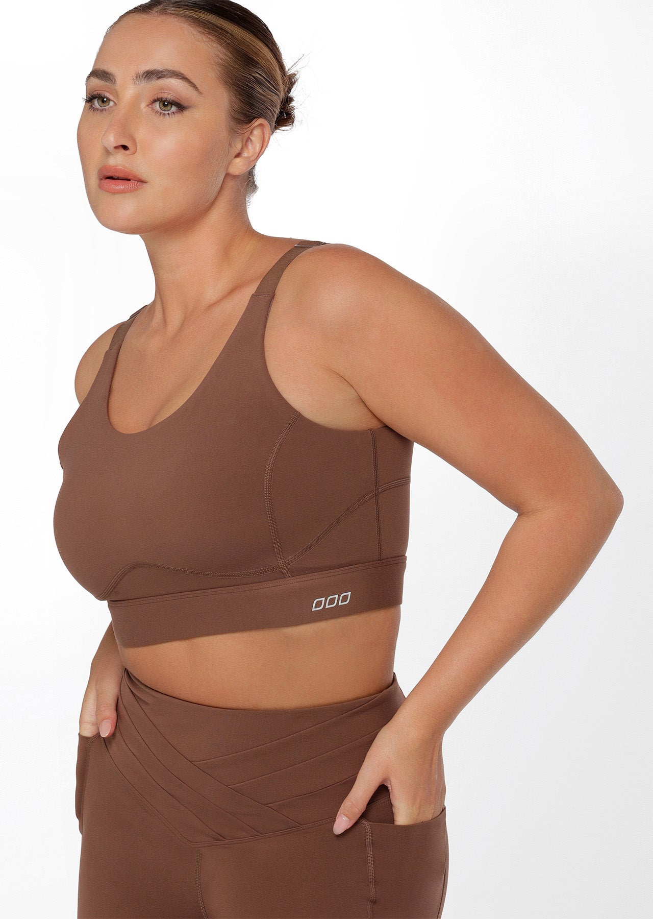 Lorna Jane Accelerate Support Sports Bra - Chocolate