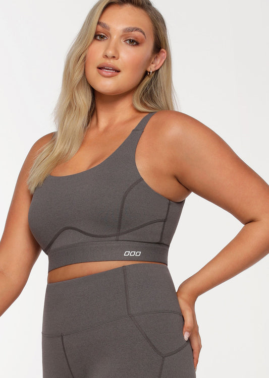 Lorna Jane Accelerate Support Sports Bra - Char Marl