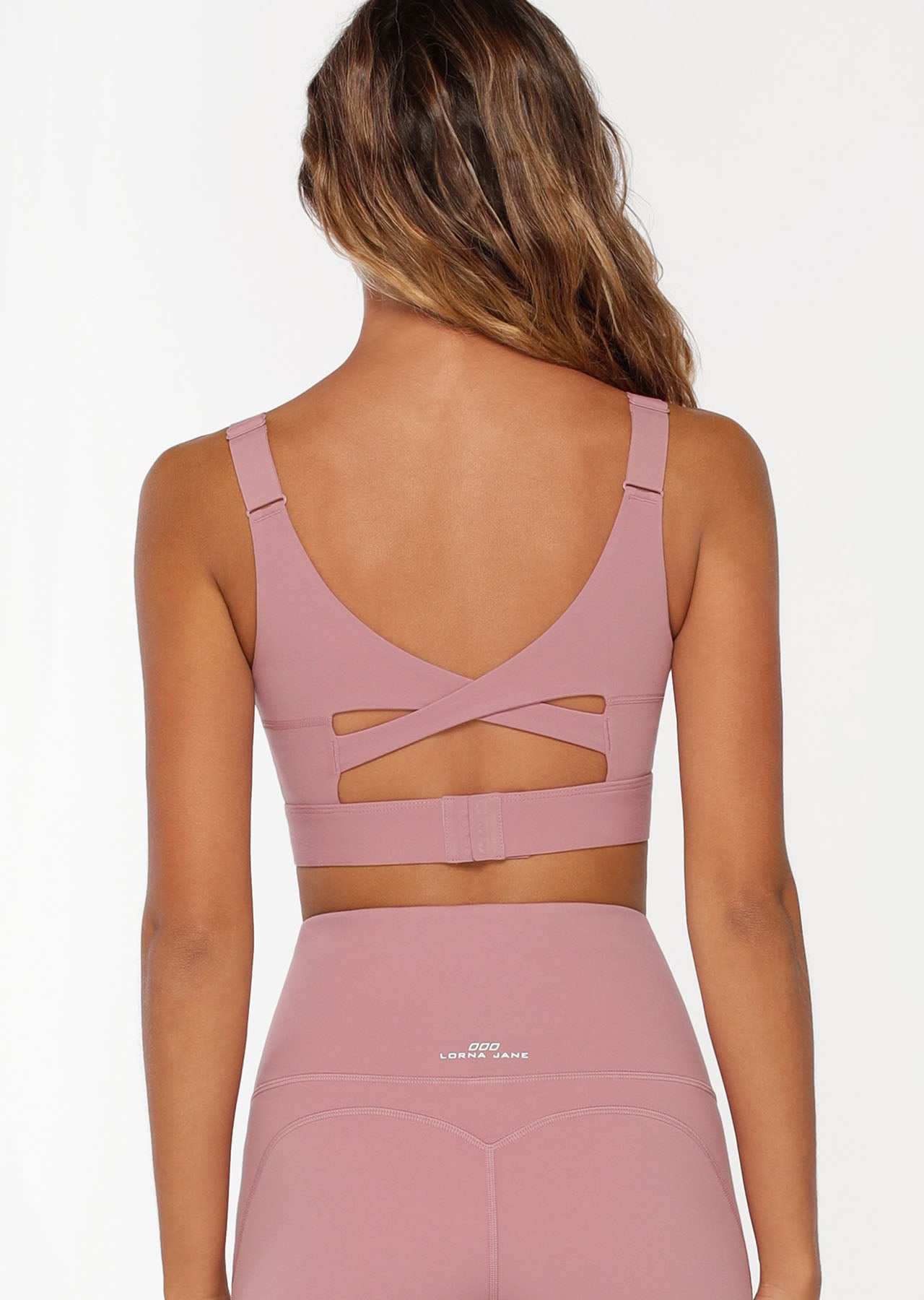 Lorna Jane Accelerate Support Sports Bra - Pale Mauve