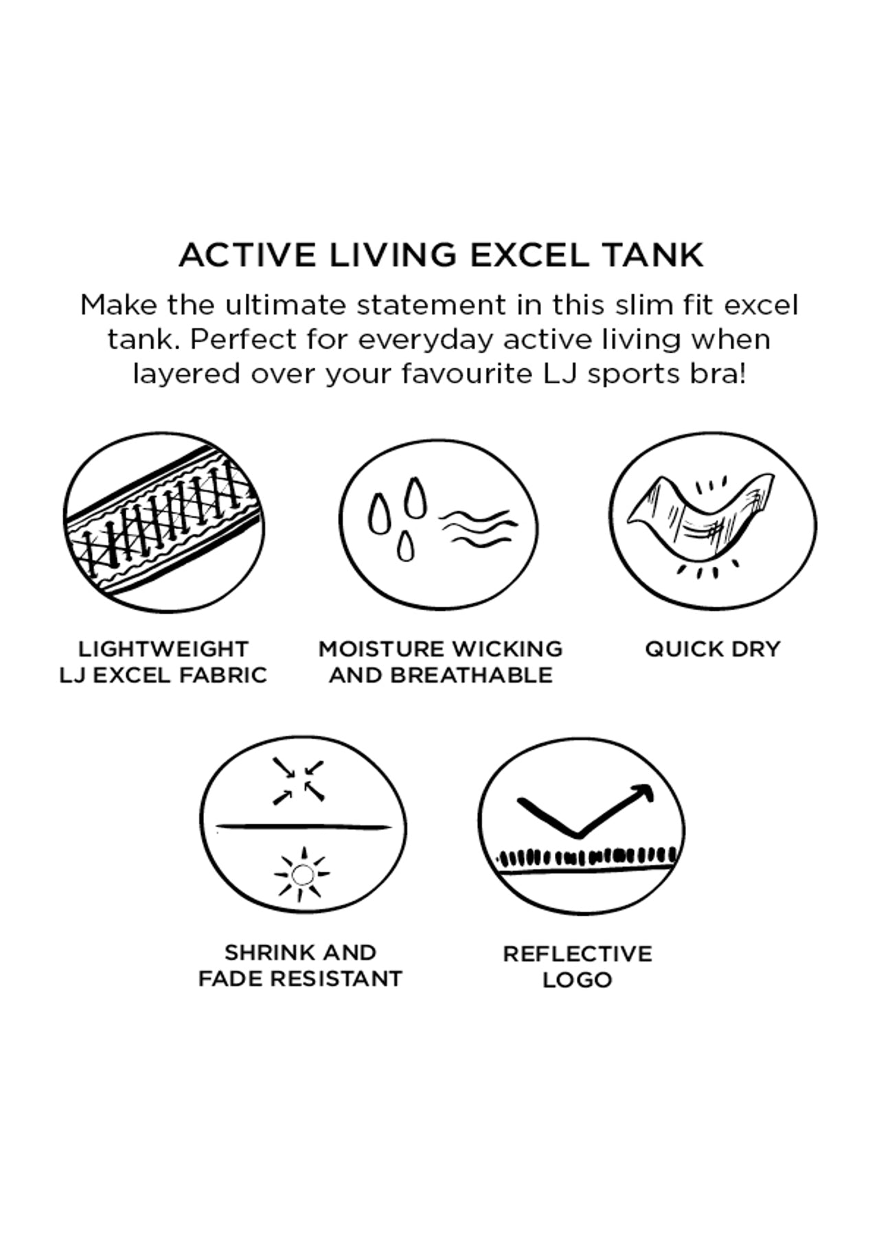 Lorna Jane Active Living Excel Tank - Cosmic Dust