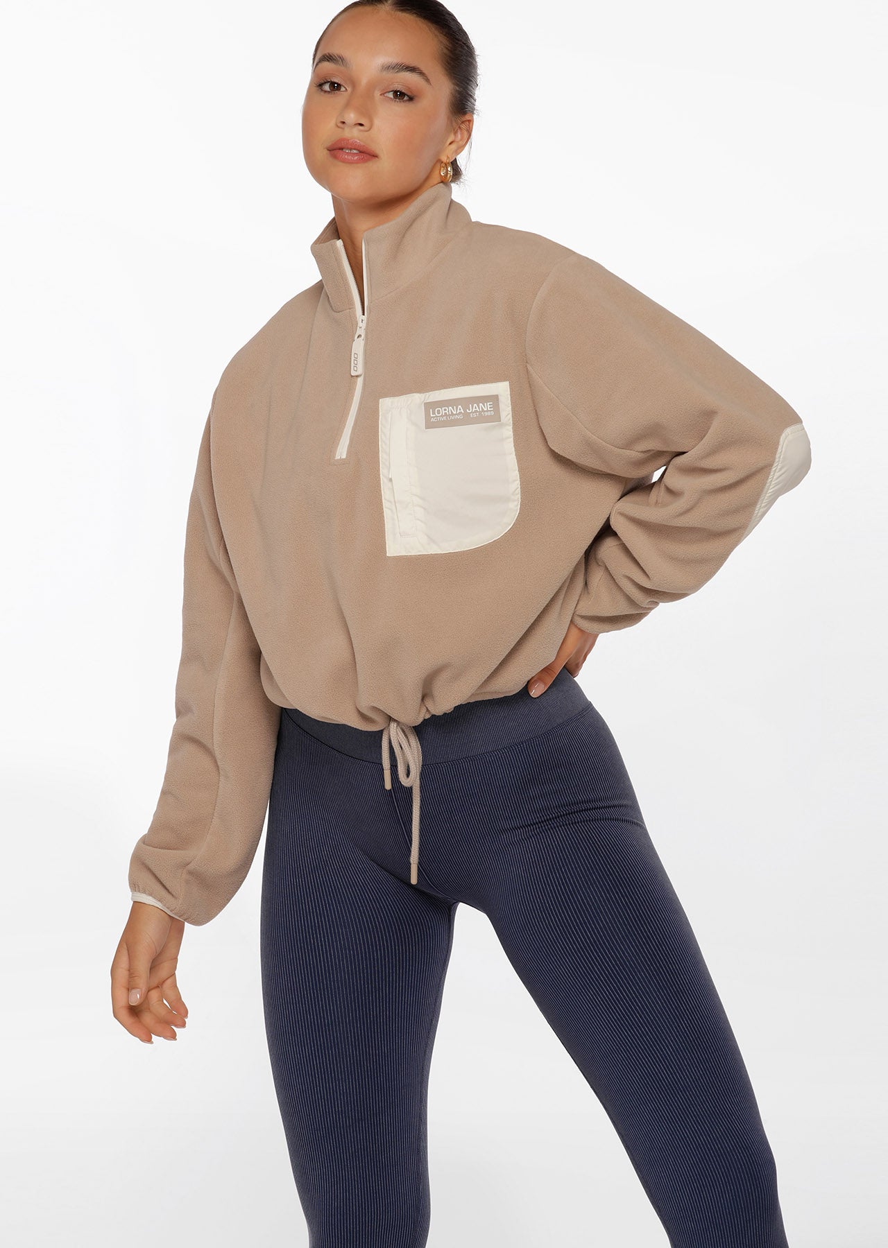 Lorna Jane Adventure Half Zip Polar Fleece - Off White