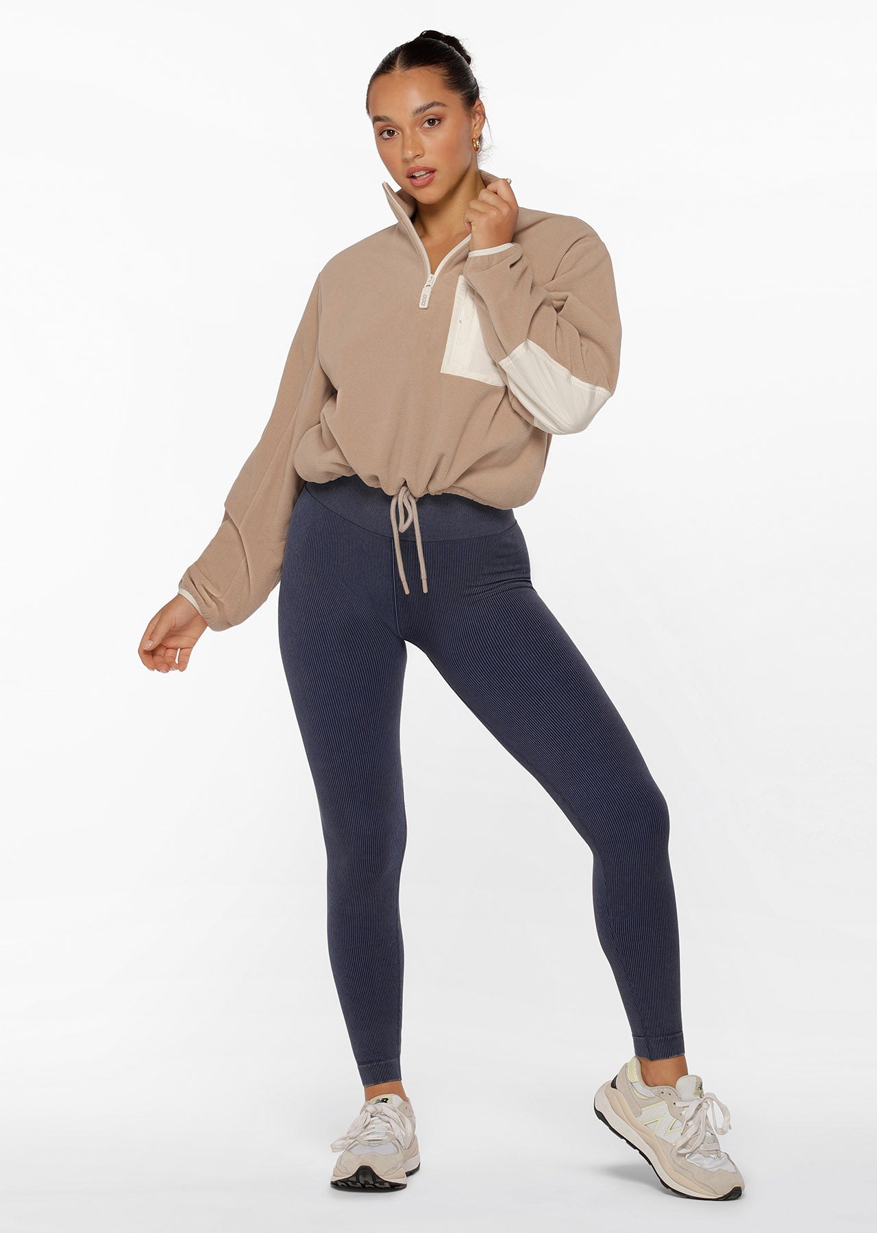 Lorna Jane Adventure Half Zip Polar Fleece - Off White