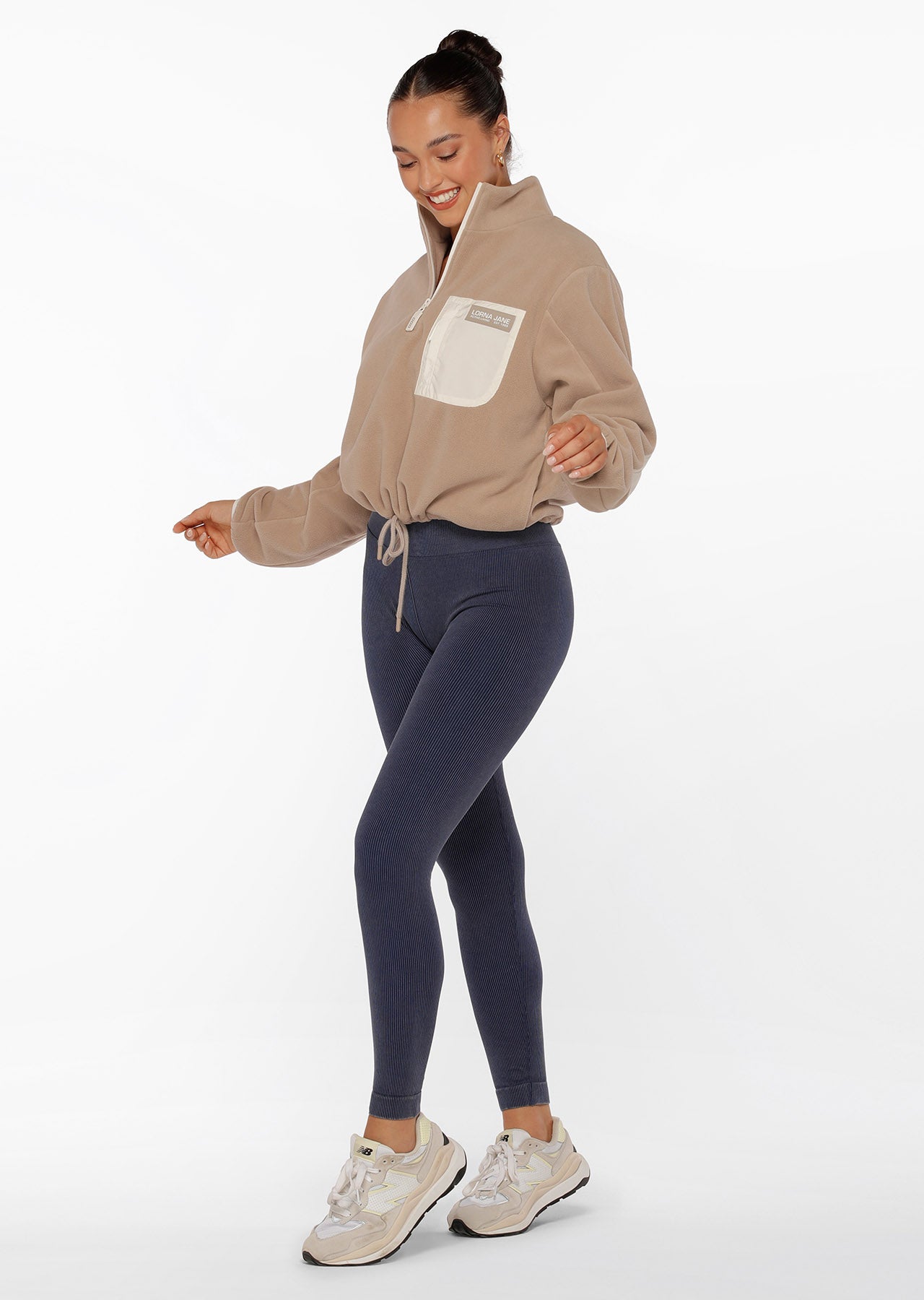 Lorna Jane Adventure Half Zip Polar Fleece - Off White