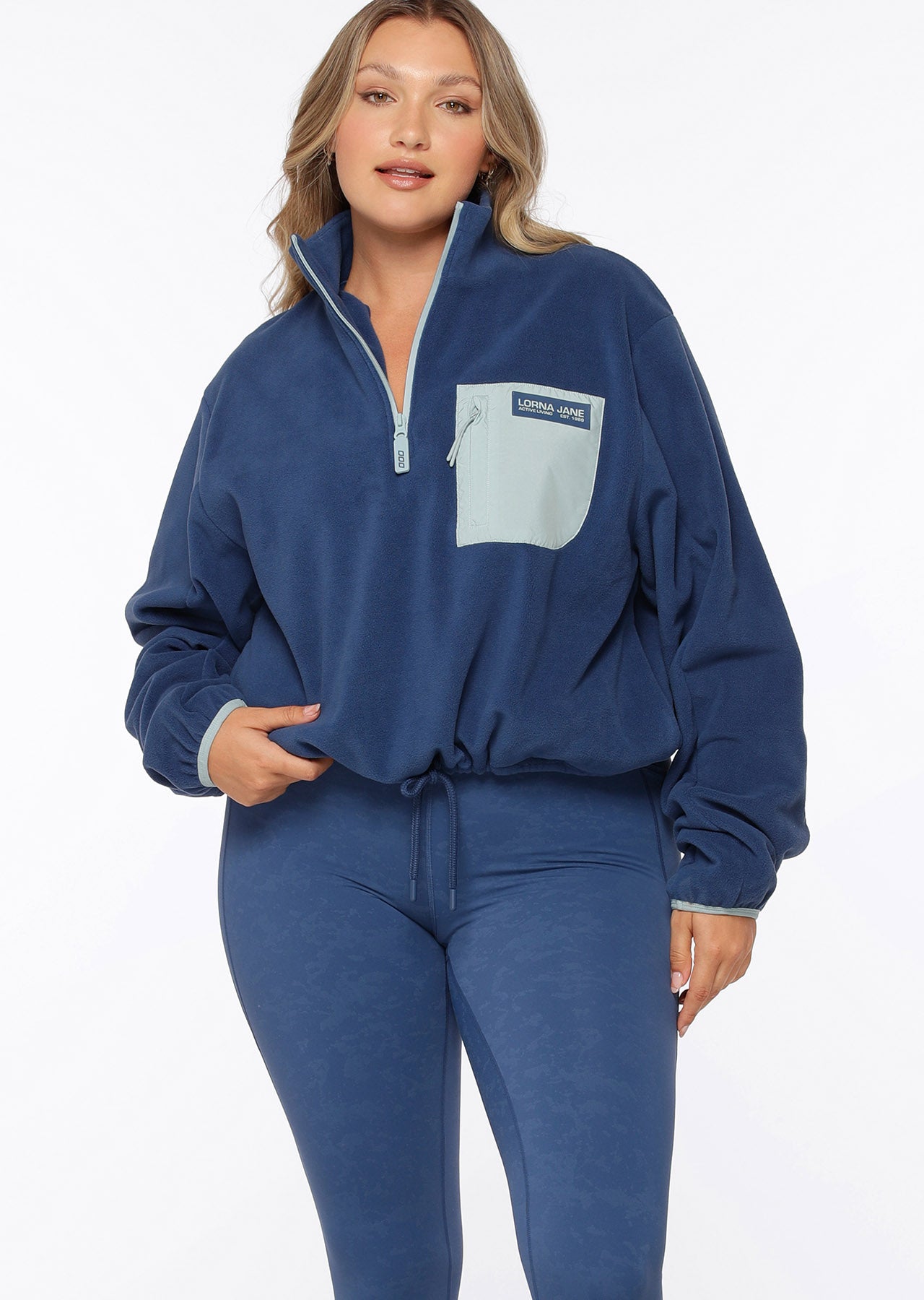 Lorna Jane Adventure Half Zip Polar Fleece - Indigo