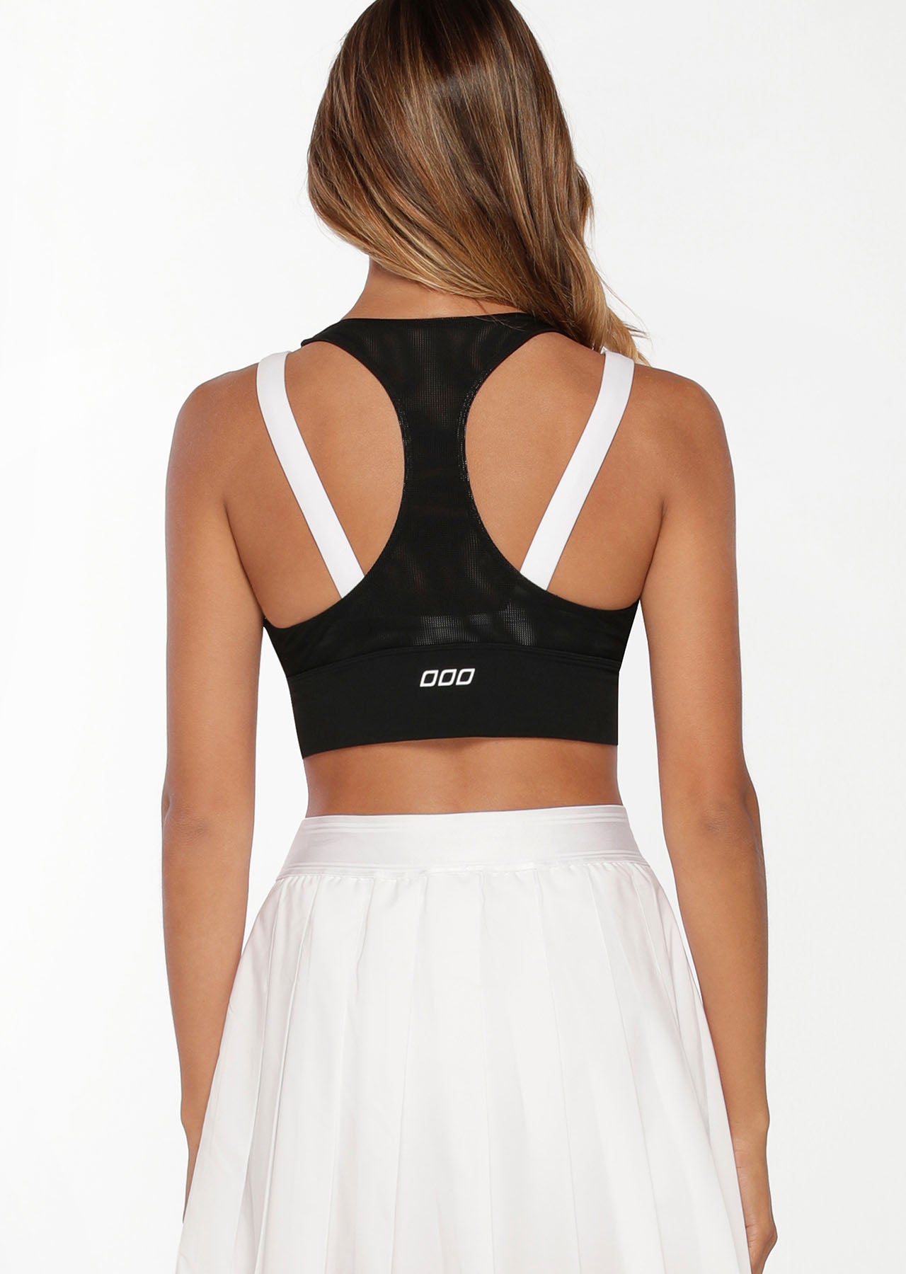 Lorna Jane Adventure Longline Sports Bra - Black/White