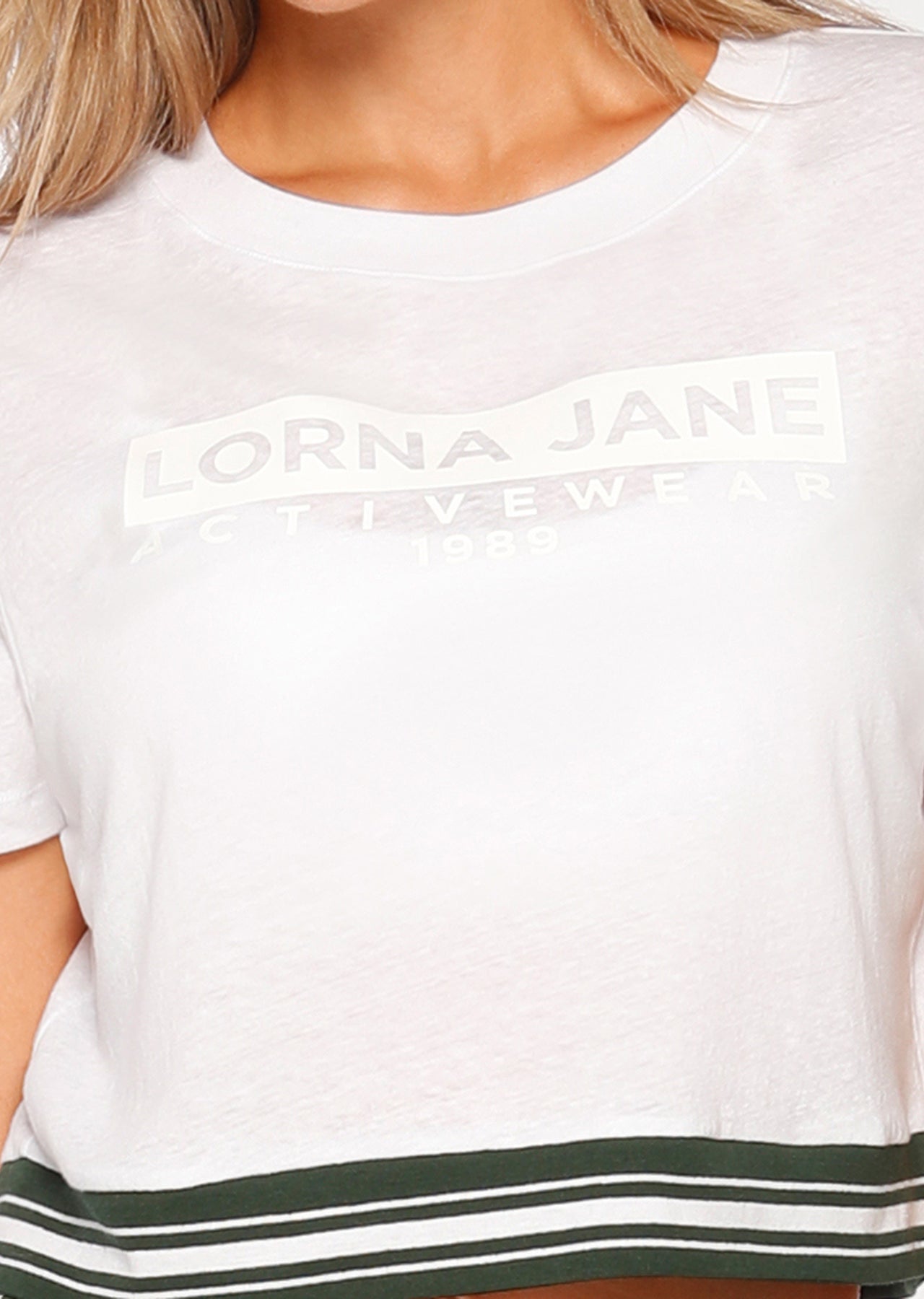 Lorna Jane Alive Cropped Tee - White