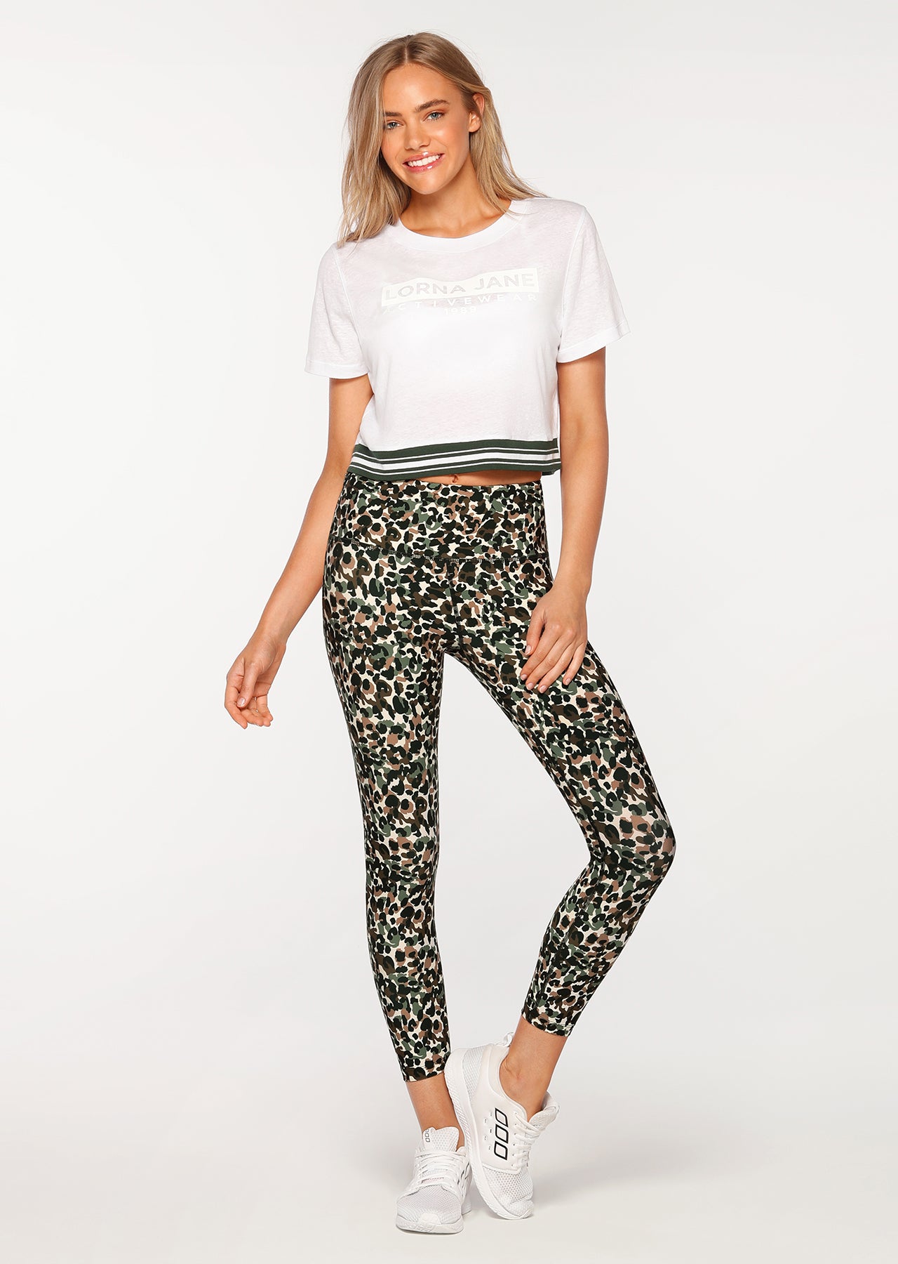 Lorna Jane Alive Cropped Tee - White