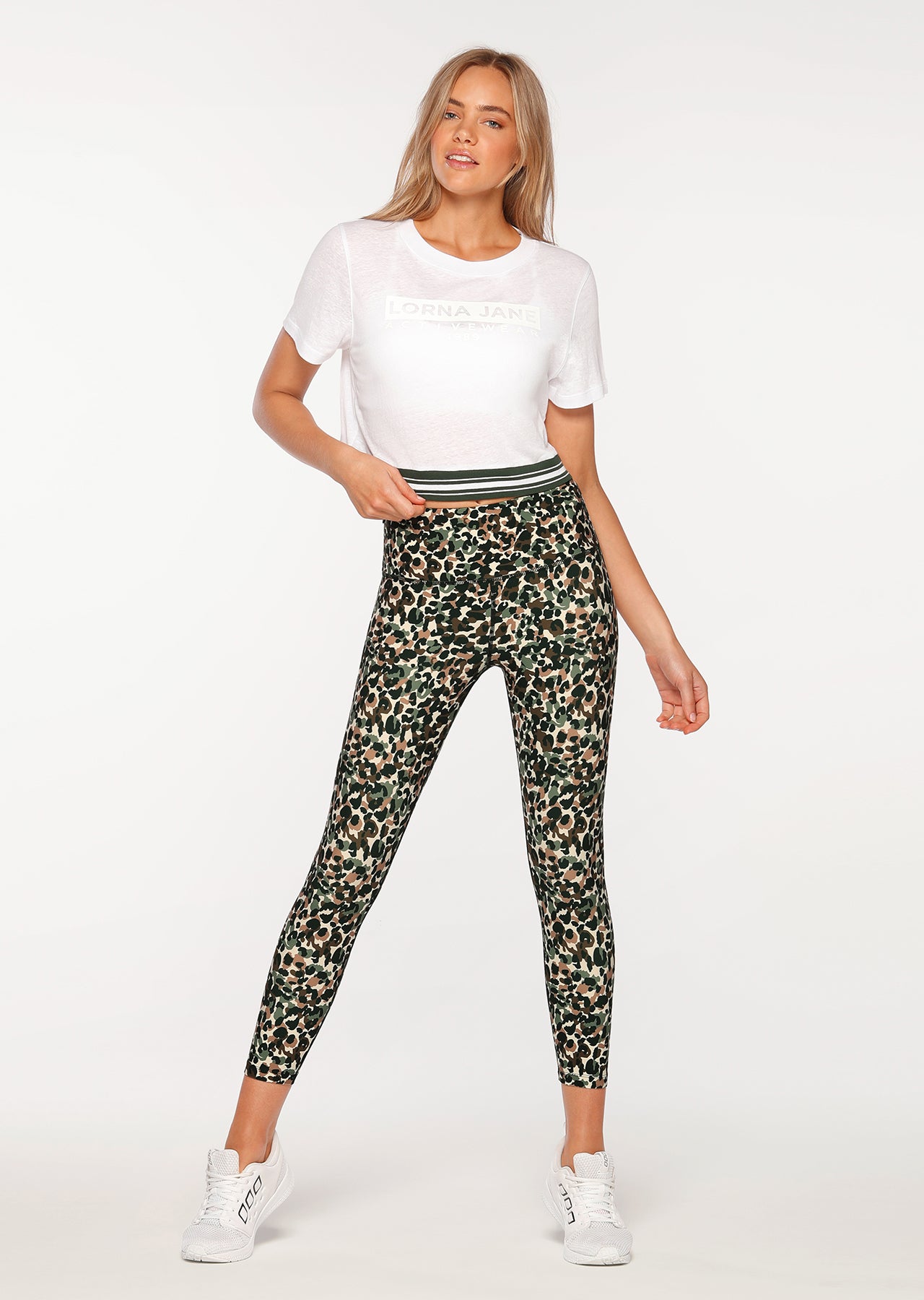 Lorna Jane Alive Cropped Tee - White