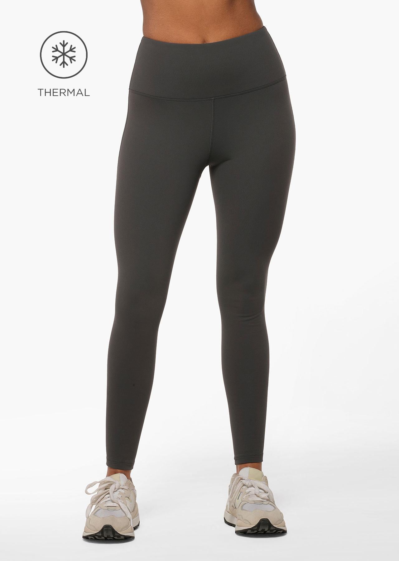 Lorna Jane All Day Lotus Thermal No Chafe Full Length Leggings - Titanium